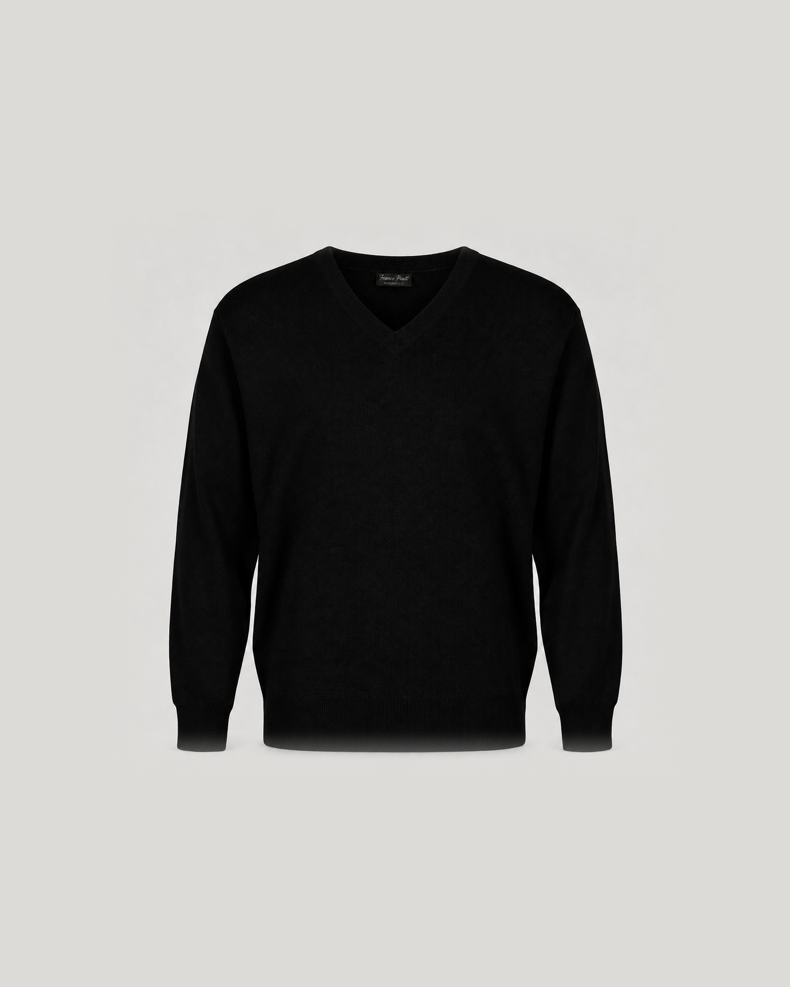 Franco Ponti Men’s Merino Wool Blend V-Neck Jumper