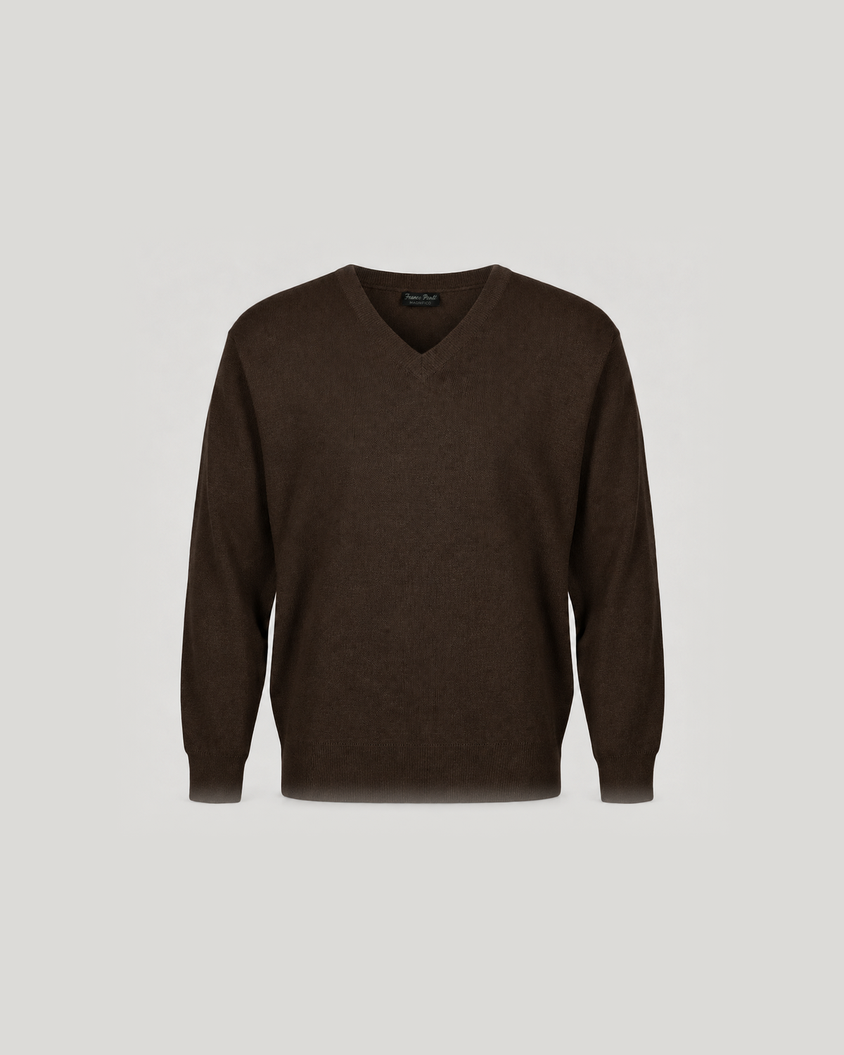 Franco Ponti Men’s Merino Wool Blend V-Neck Jumper