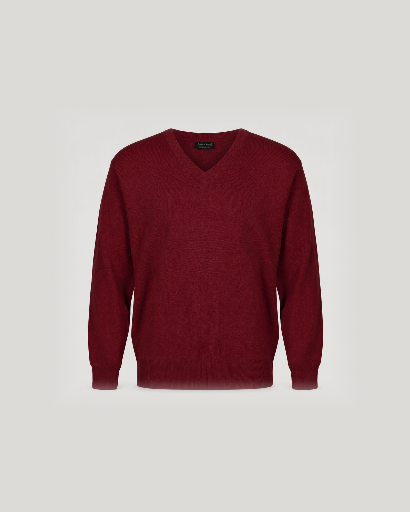 Franco Ponti Men’s Merino Wool Blend V-Neck Jumper