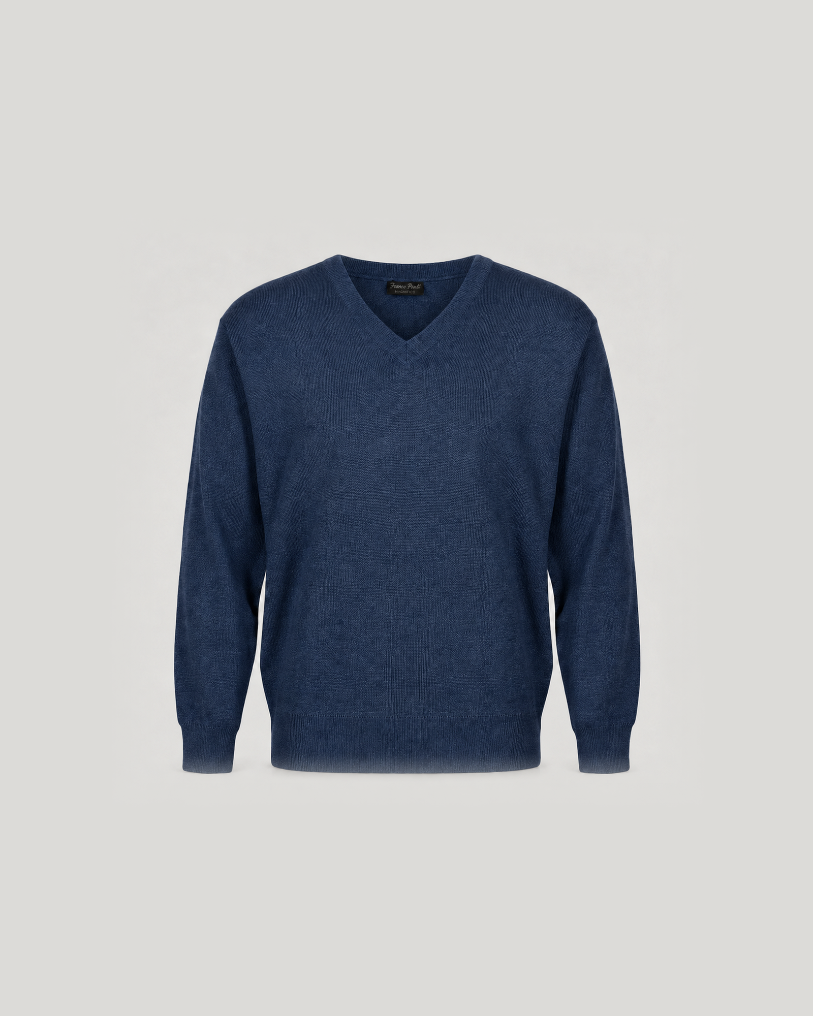 Franco Ponti Men’s Merino Wool Blend V-Neck Jumper
