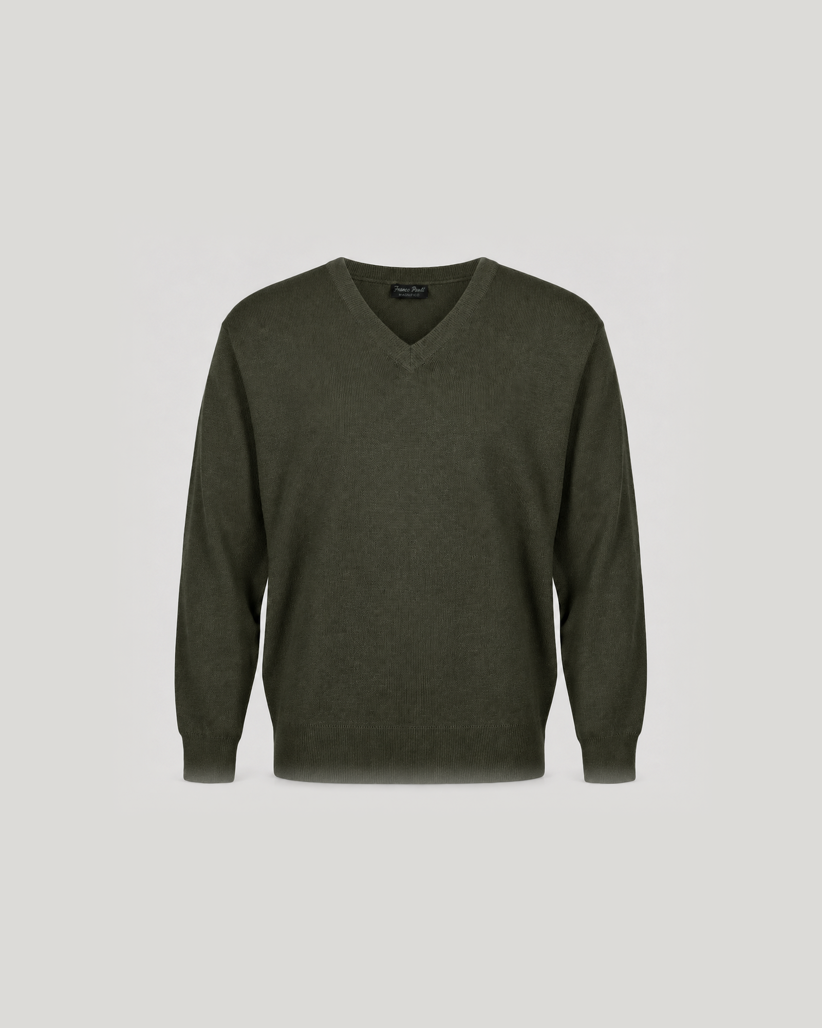 Franco Ponti Men’s Merino Wool Blend V-Neck Jumper