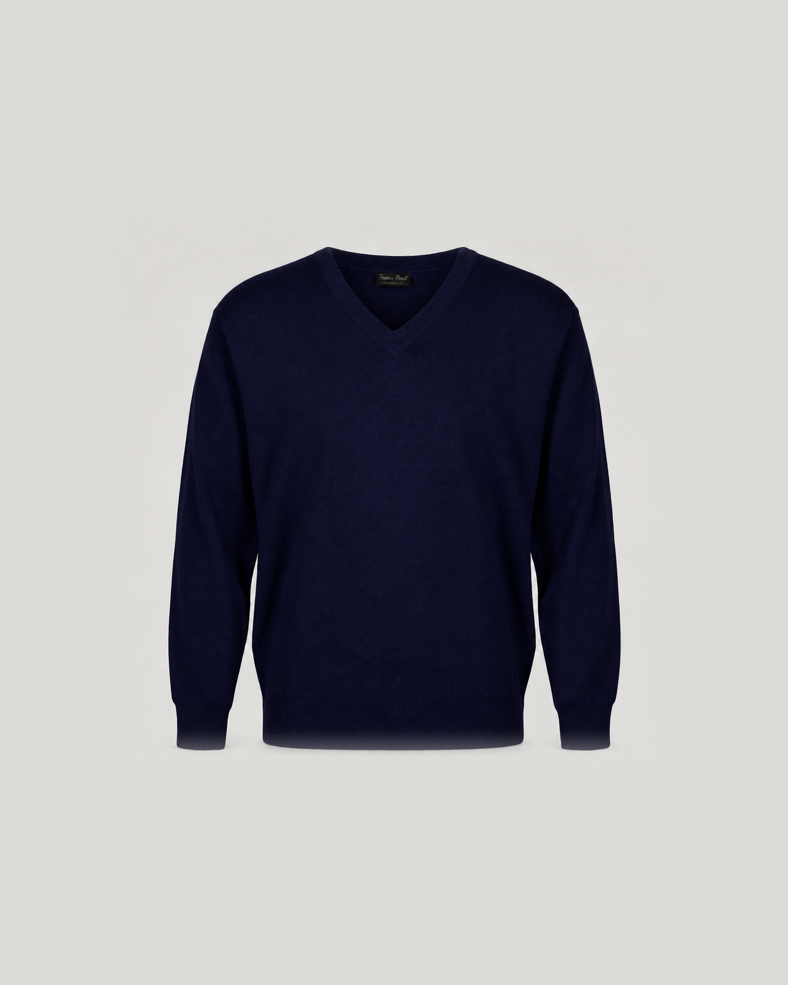 Franco Ponti Men’s Merino Wool Blend V-Neck Jumper