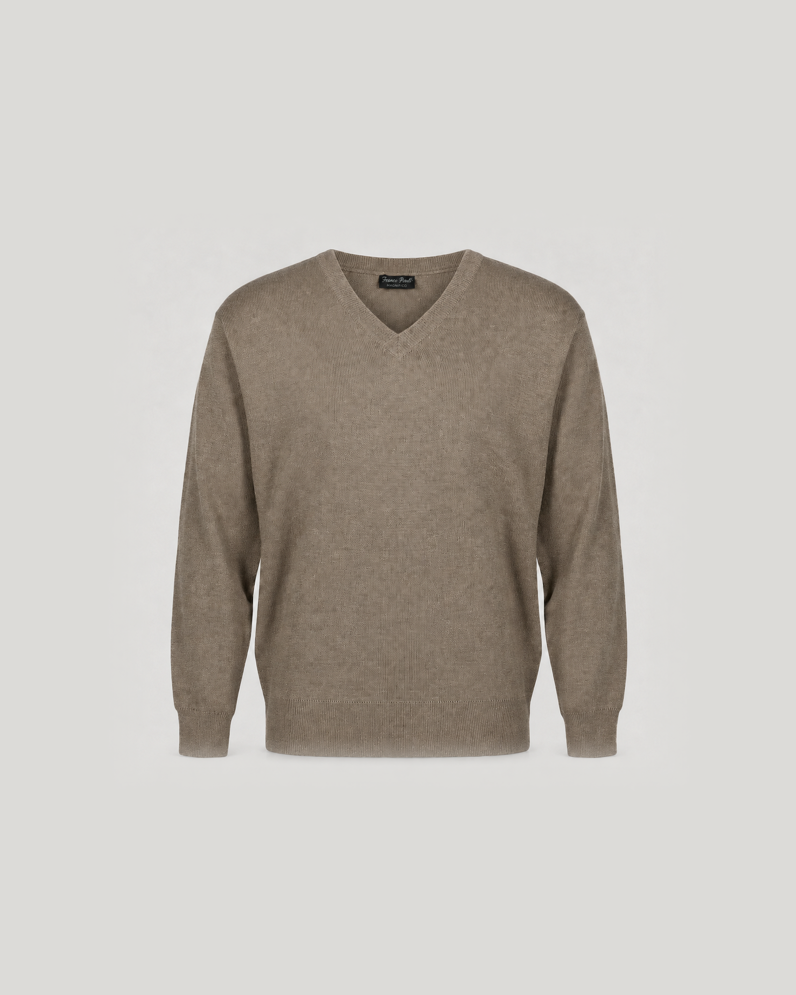 Franco Ponti Men’s Merino Wool Blend V-Neck Jumper