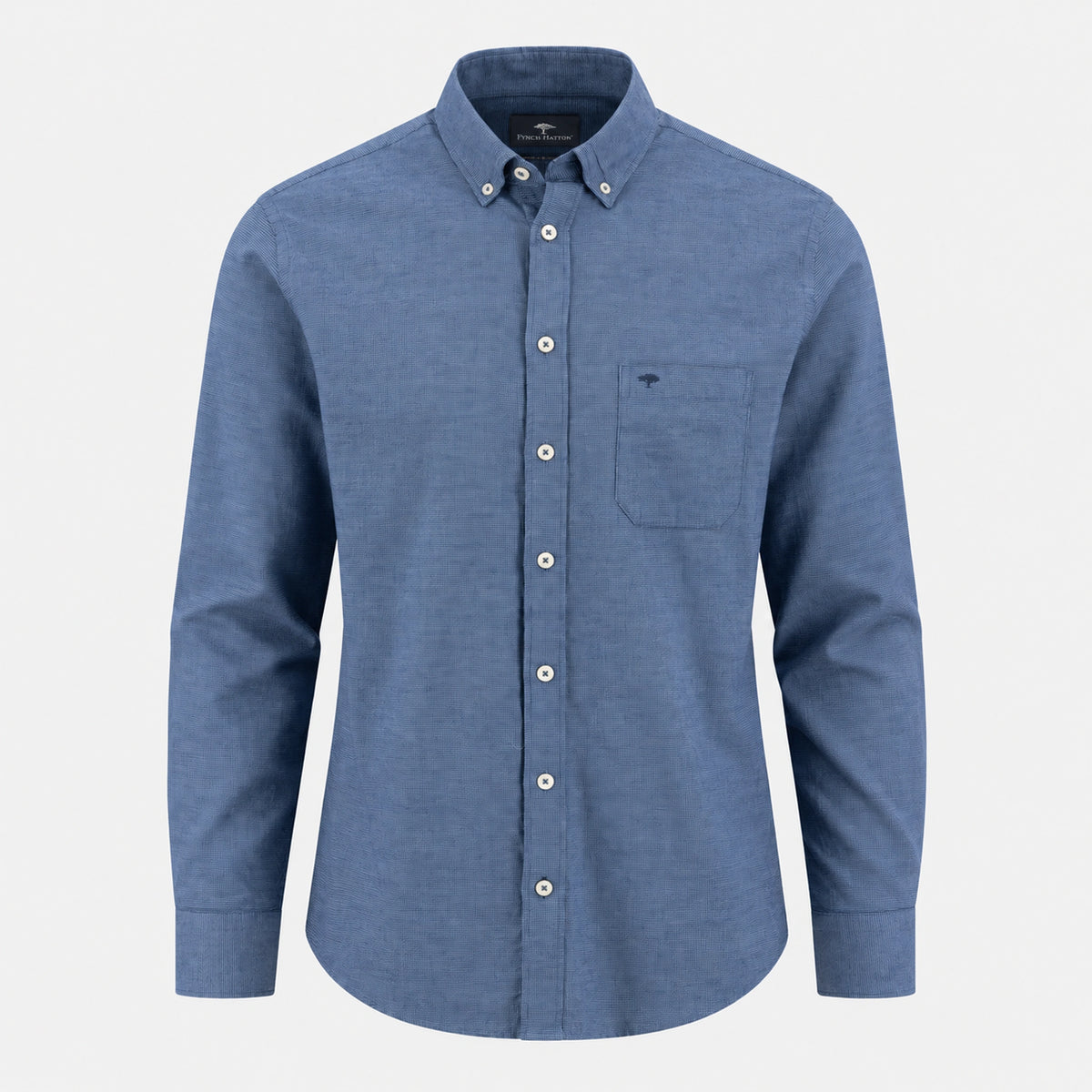 Fynch-Hatton Textured Cotton Button-Down Shirt – Air Blue | 16109130