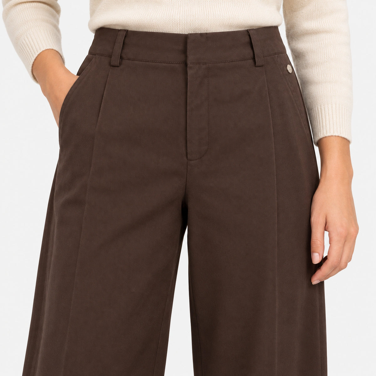 Fynch-Hatton Wide-leg Trousers In Espresso 26094948