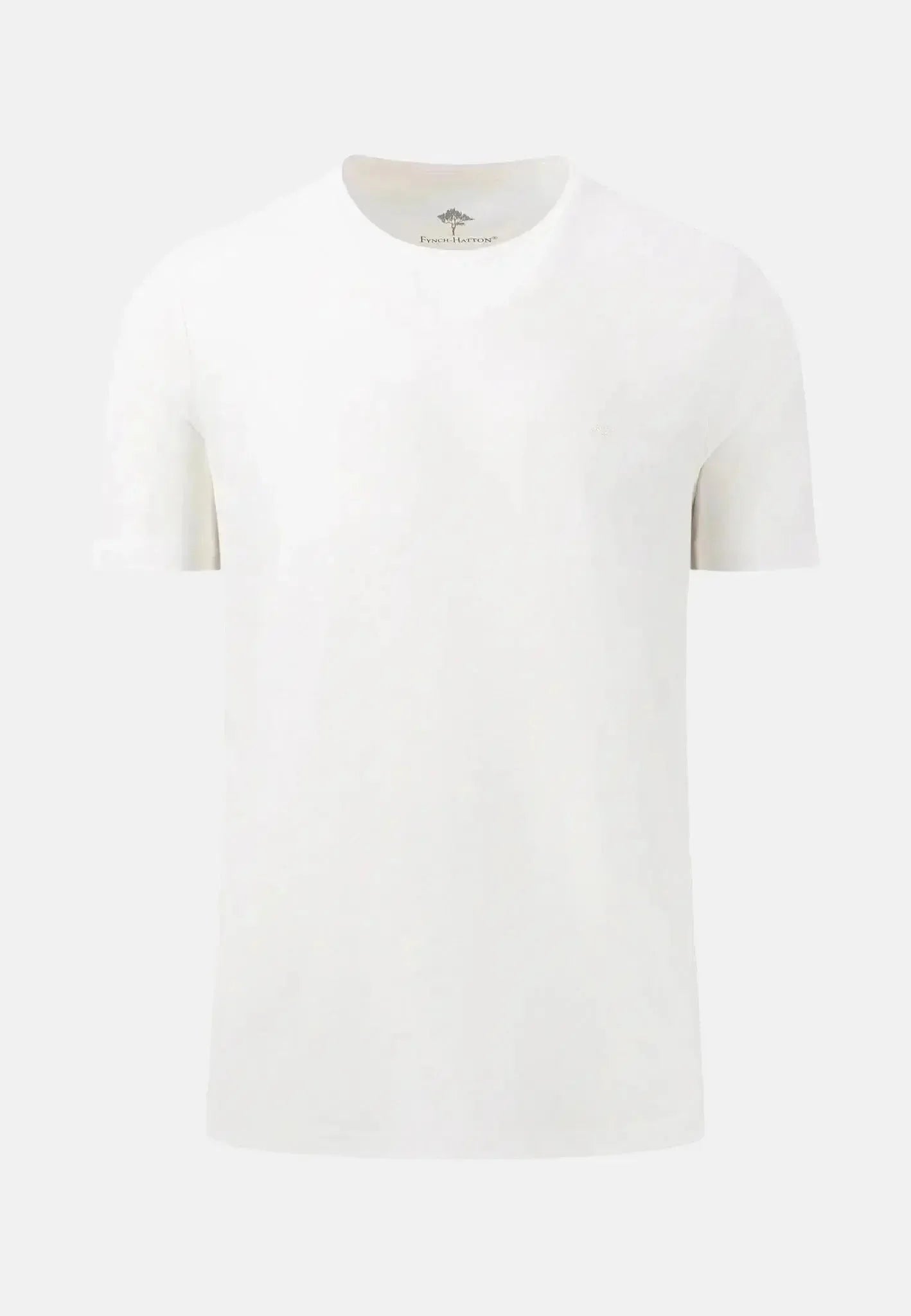 Fynch-Hatton Crew Neck T-shirt in White SNOS1500