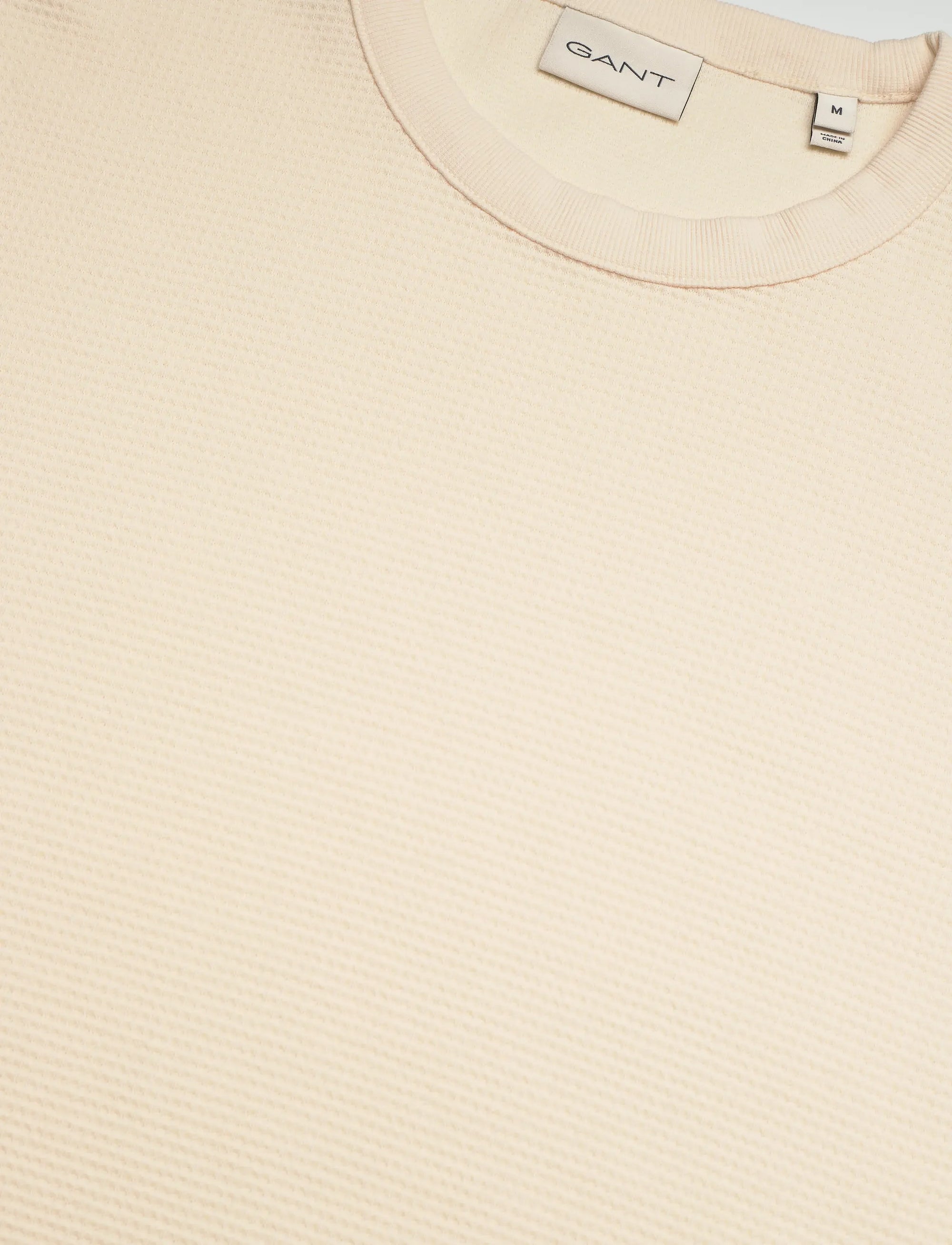 GANT Waffle Tee in Creamed White 2003406
