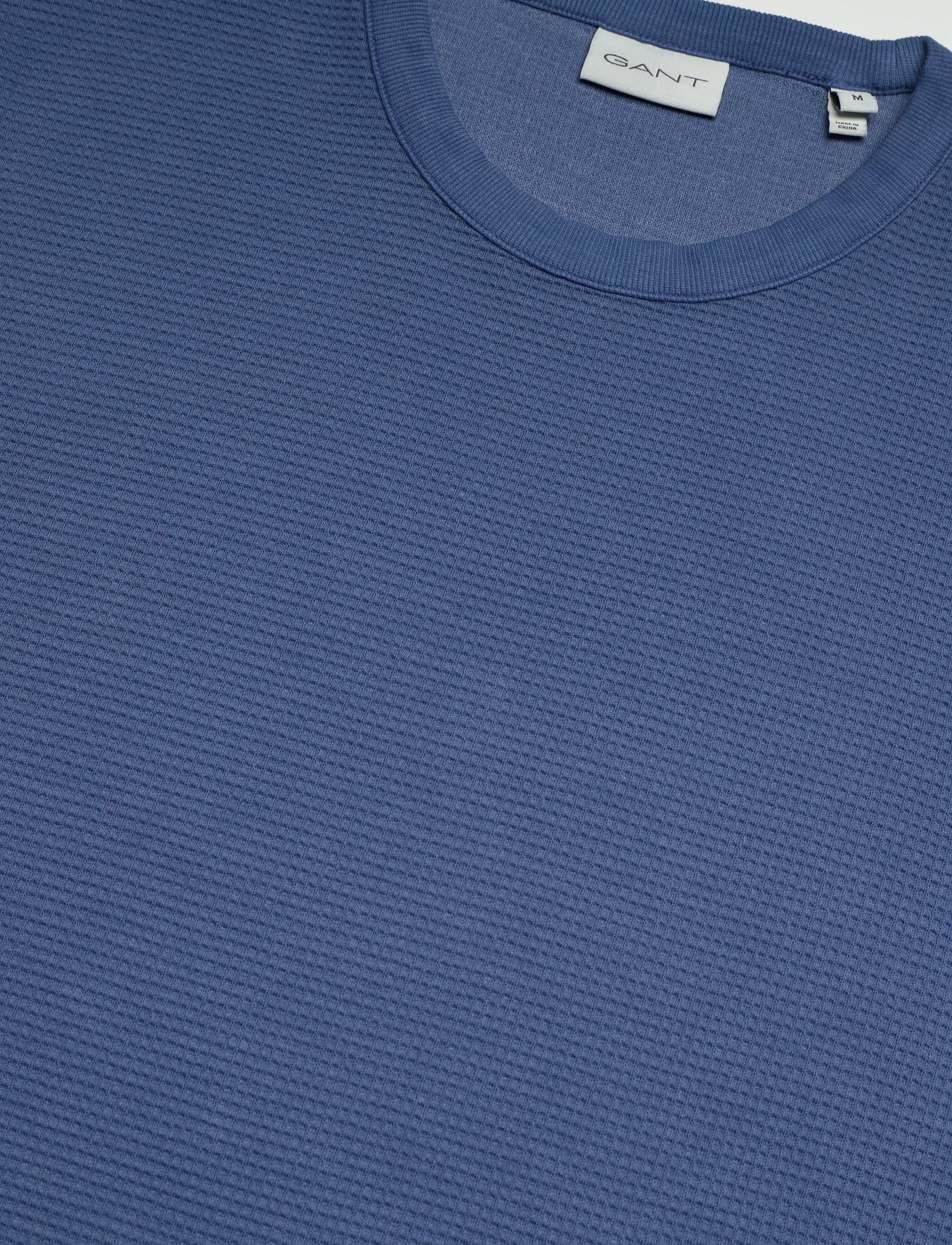 GANT Waffle Tee in Vintage Blue 2003406
