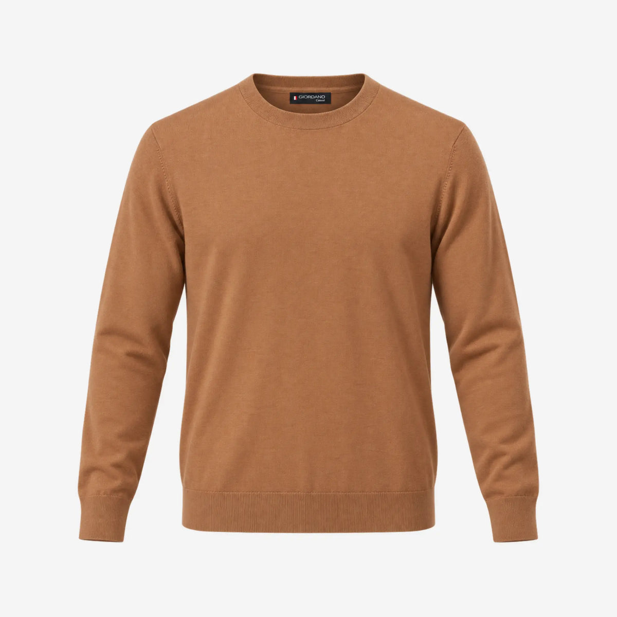 Giordano Treviso Tencel Crewneck Sweater in Caramel