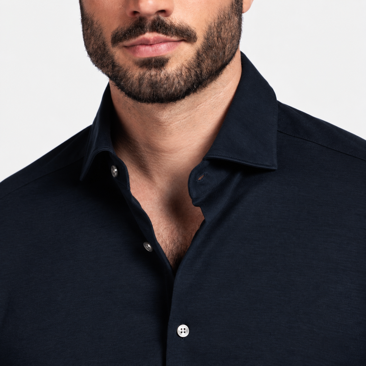 Giordano Maggiore Liquid Cotton Shirt in Navy