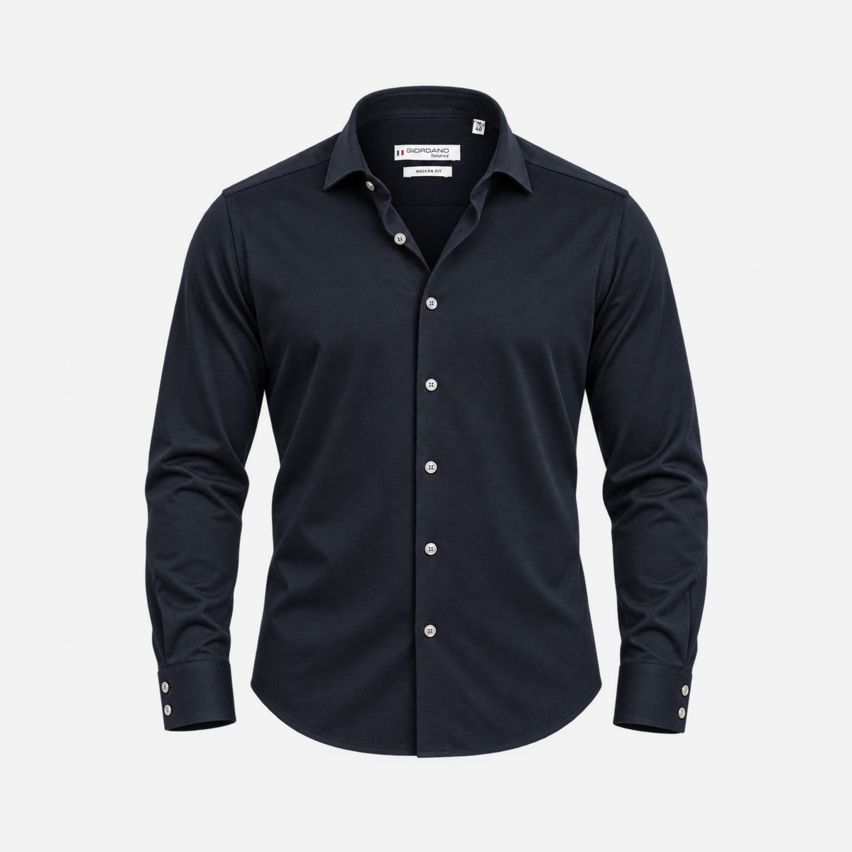 Giordano Maggiore Liquid Cotton Shirt in Navy