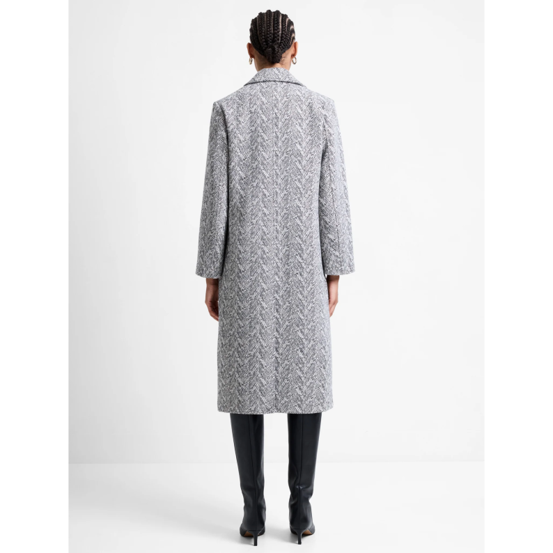 French Connection Lowen Wool Double Breasted Coat 70ZAE
