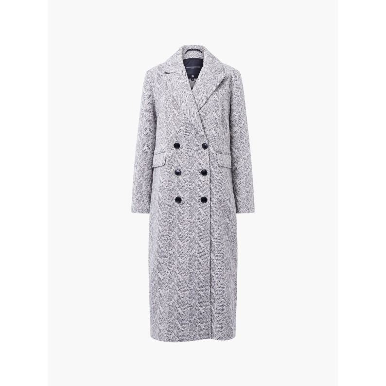French Connection Lowen Wool Double Breasted Coat 70ZAE