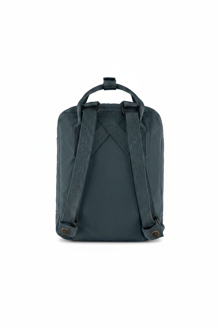 Dark gray backpack with straps on a white background