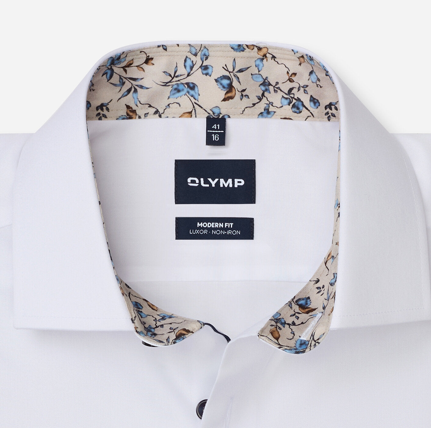 OLYMP Luxor Modern Fit Non-Iron Shirt in White