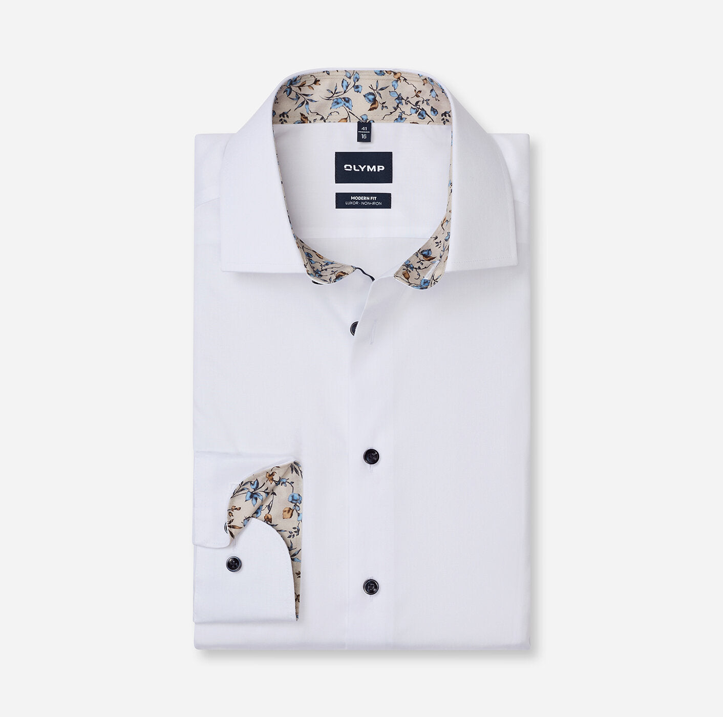 OLYMP Luxor Modern Fit Non-Iron Shirt in White