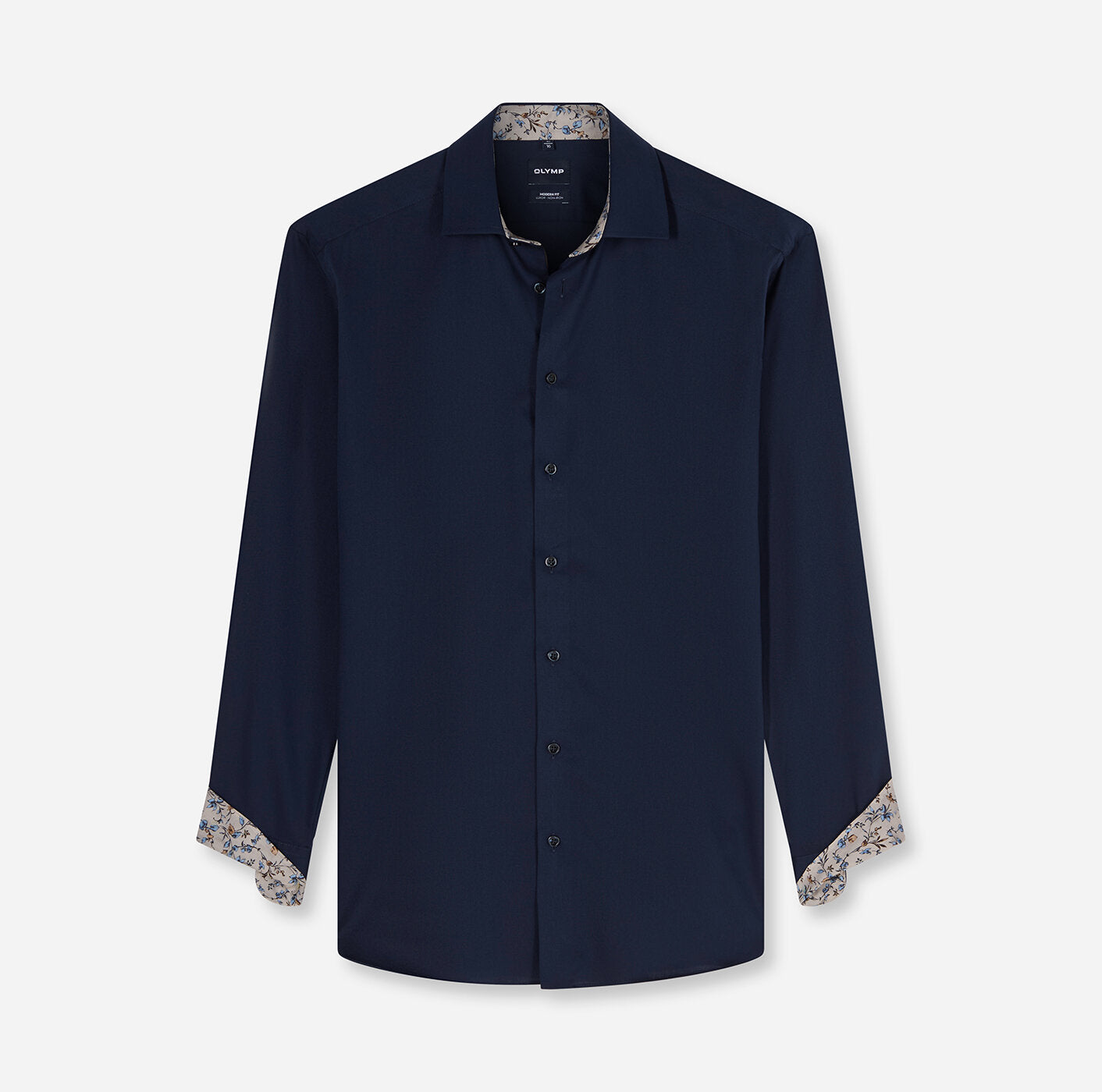 OLYMP Luxor Modern Fit Non-Iron Shirt in Marine