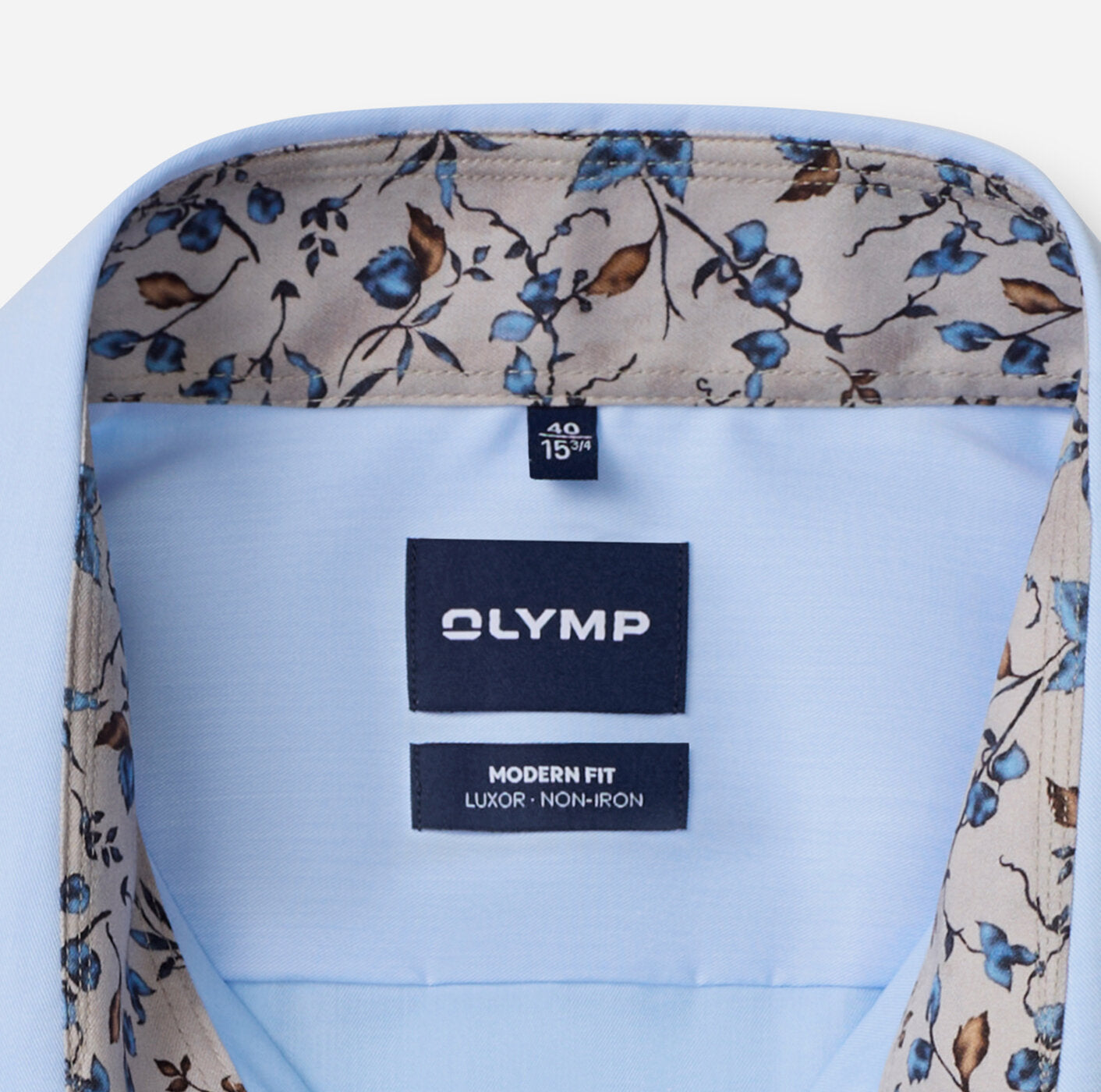 OLYMP Luxor Modern Fit Non-Iron Shirt in Sky Blue