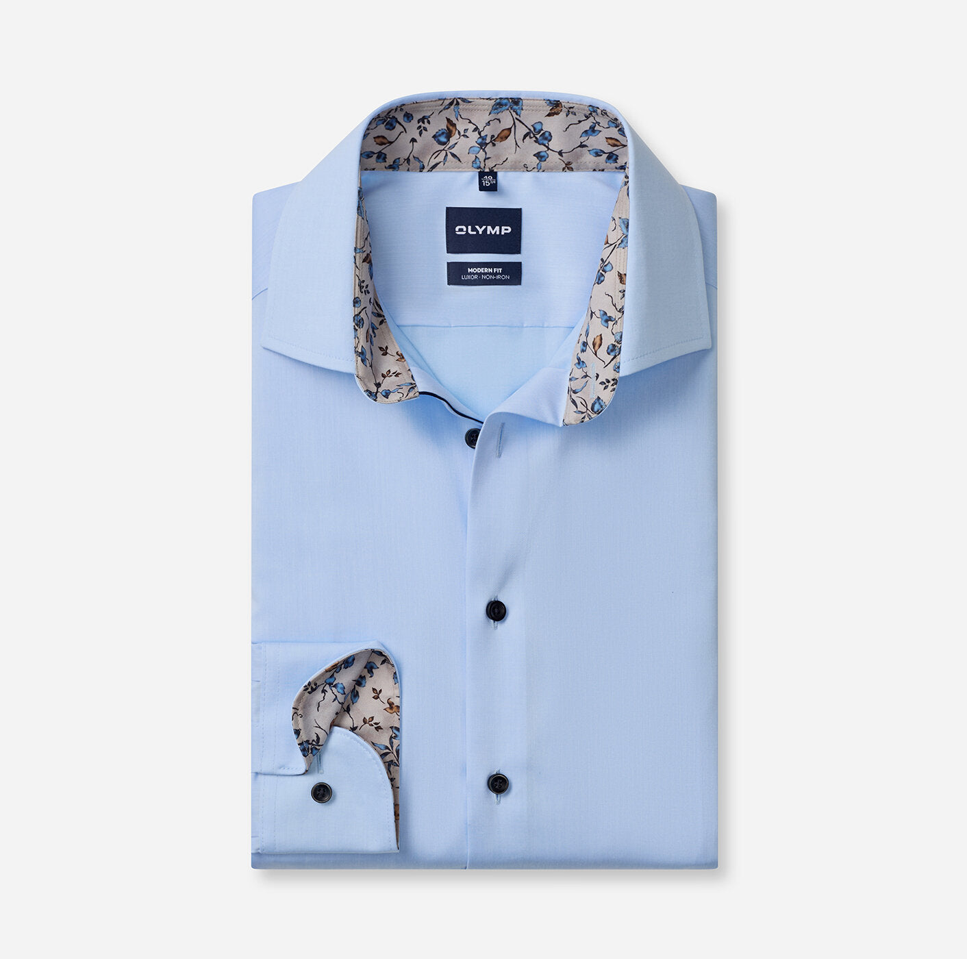 OLYMP Luxor Modern Fit Non-Iron Shirt in Sky Blue