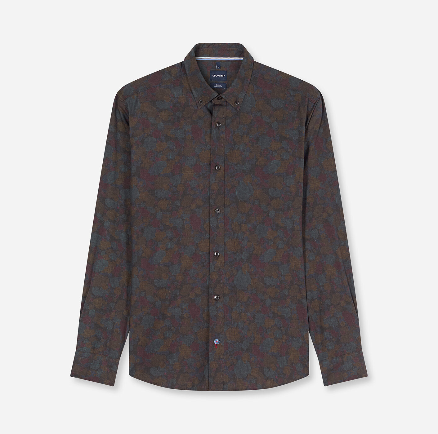OLYMP Casual Regular Fit Printed Shirt in Navy 4106