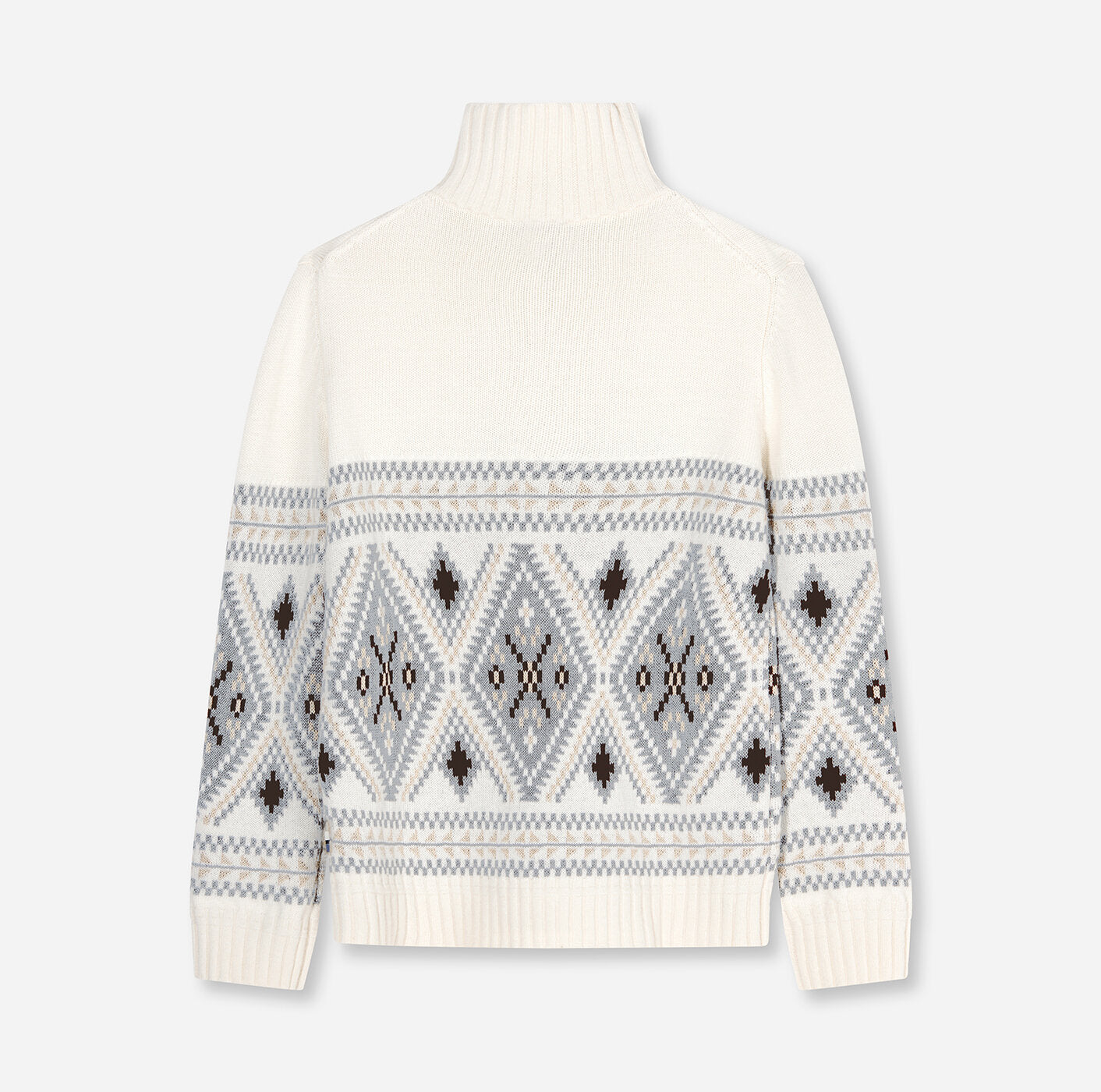 Olymp Casual Knitwear Zip Cardigan in Off White 53232601
