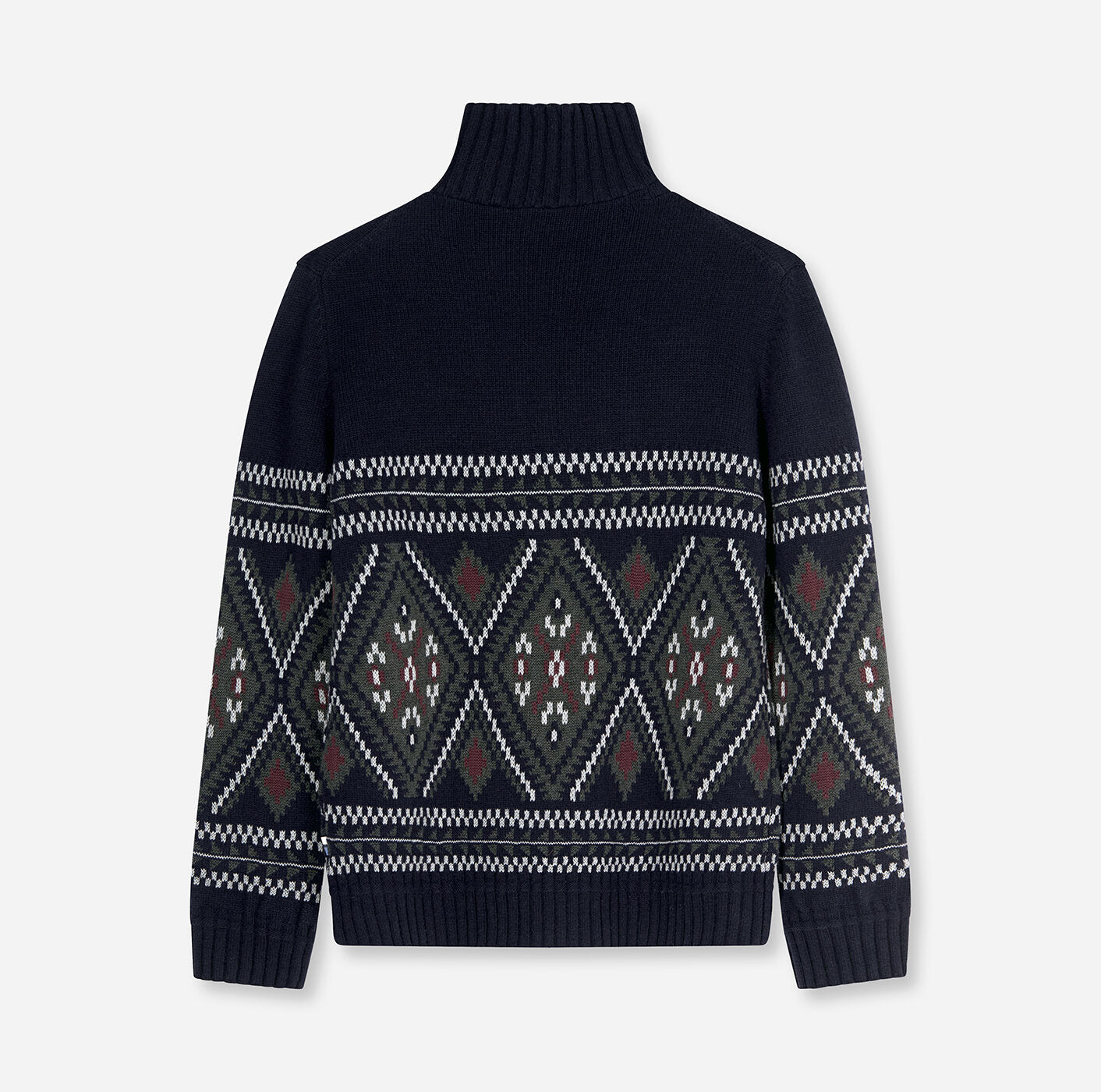 Olymp Casual Knitwear Zip Cardigan in Marine 53232601