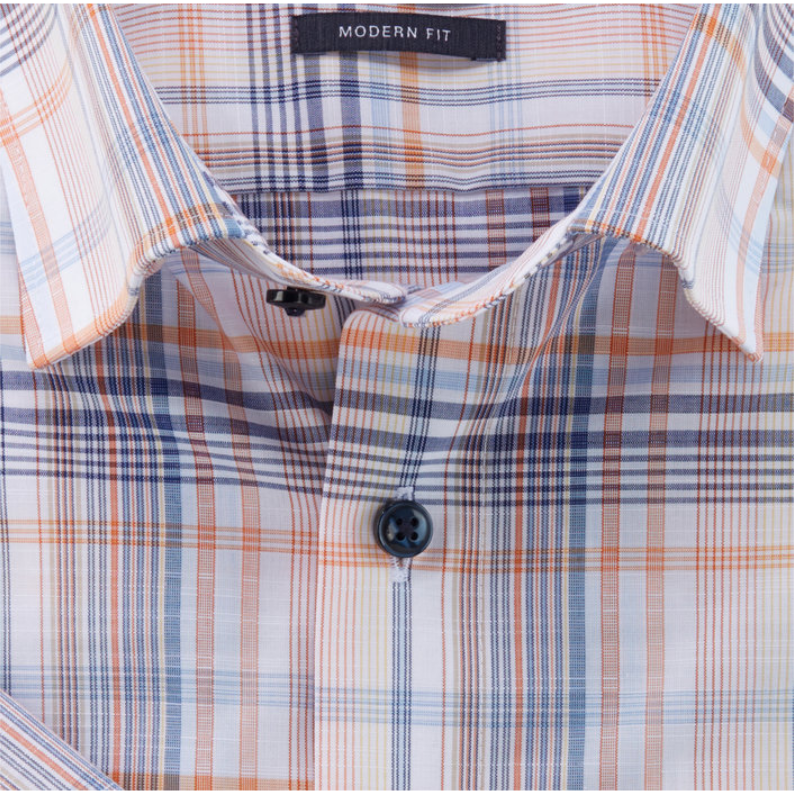 Olymp Egyptian Cotton Short Sleeved Shirt 1261 - Orange