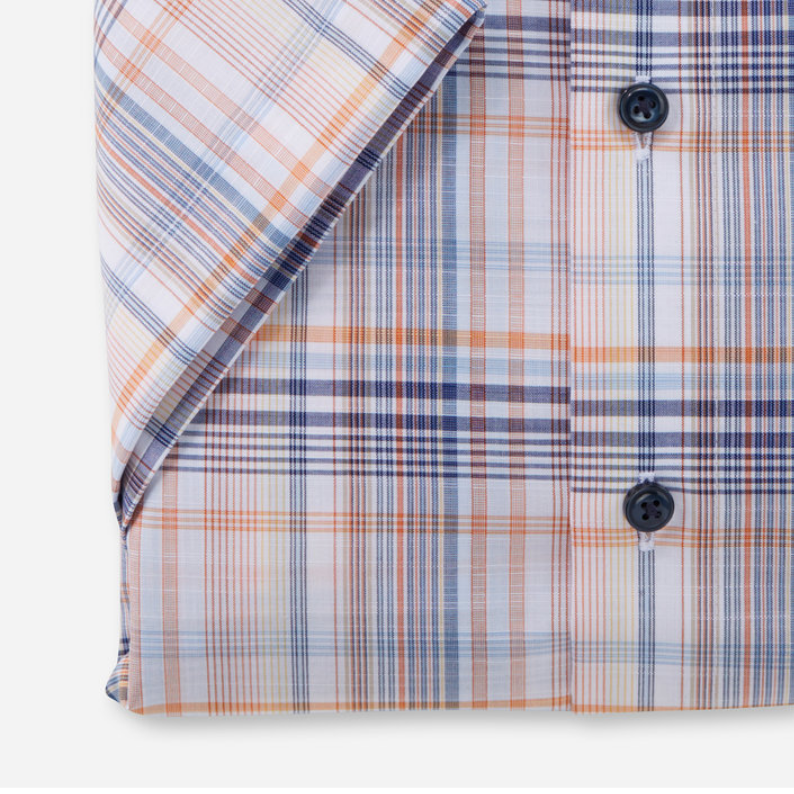 Olymp Egyptian Cotton Short Sleeved Shirt 1261 - Orange