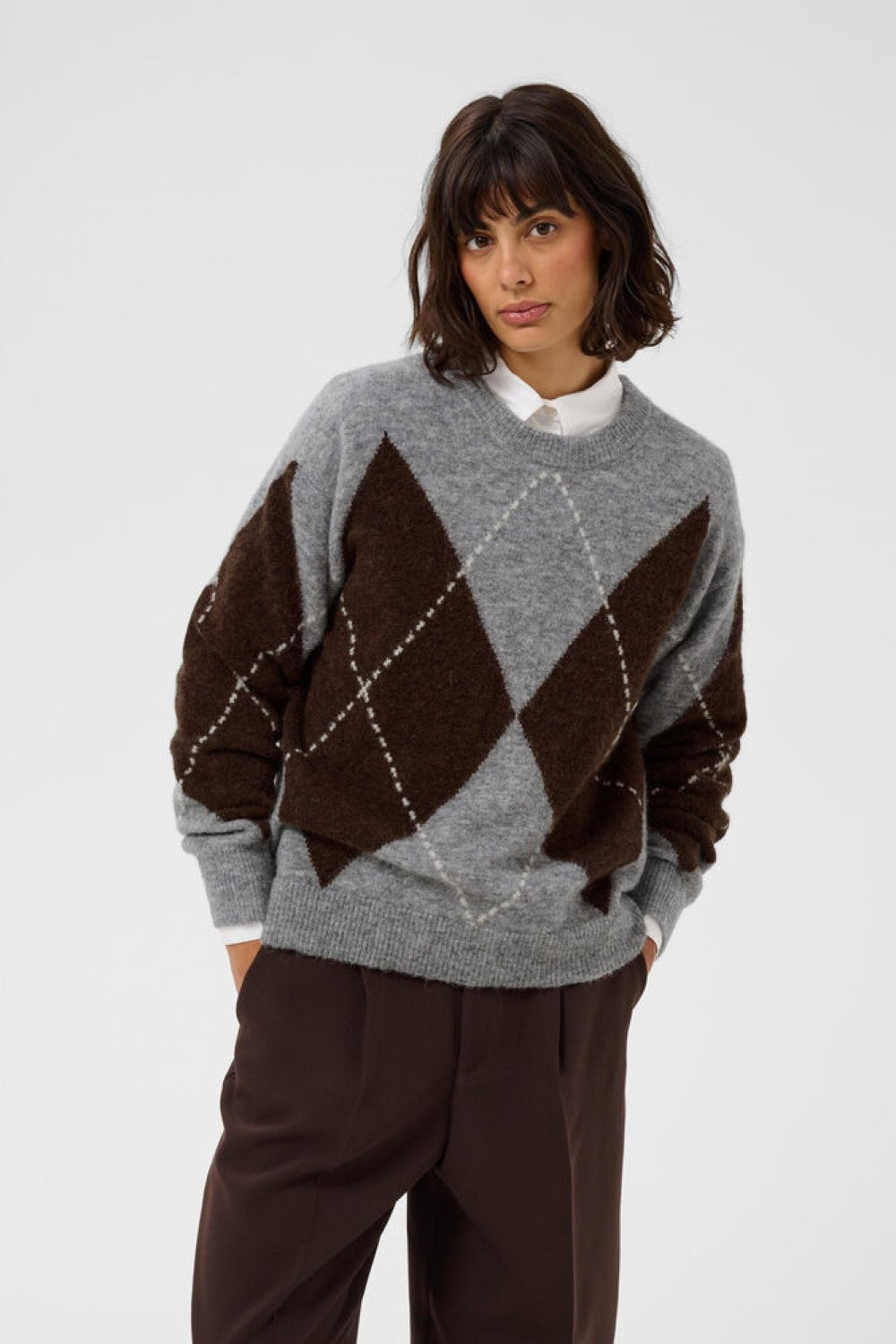 Part Two Sorayas Argyle Pullover 1013