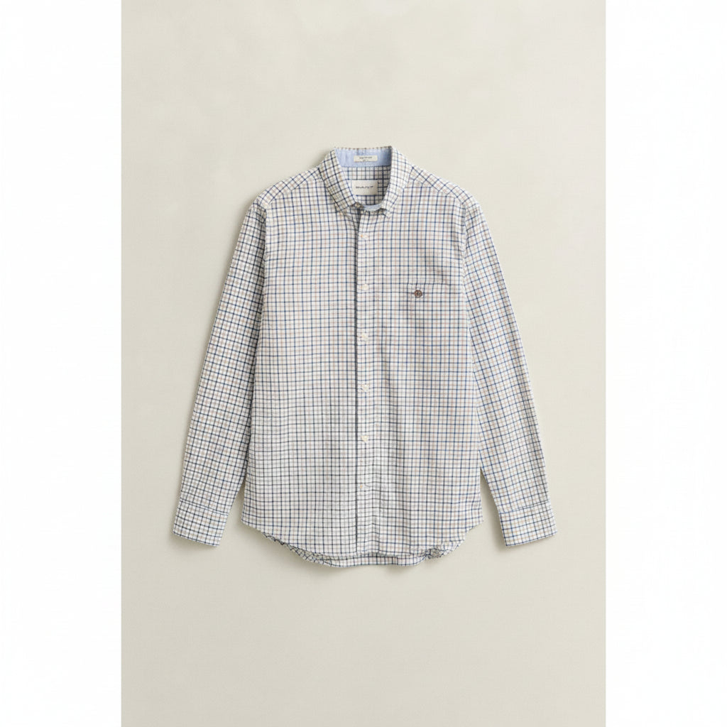 Checkered shirt on a beige background