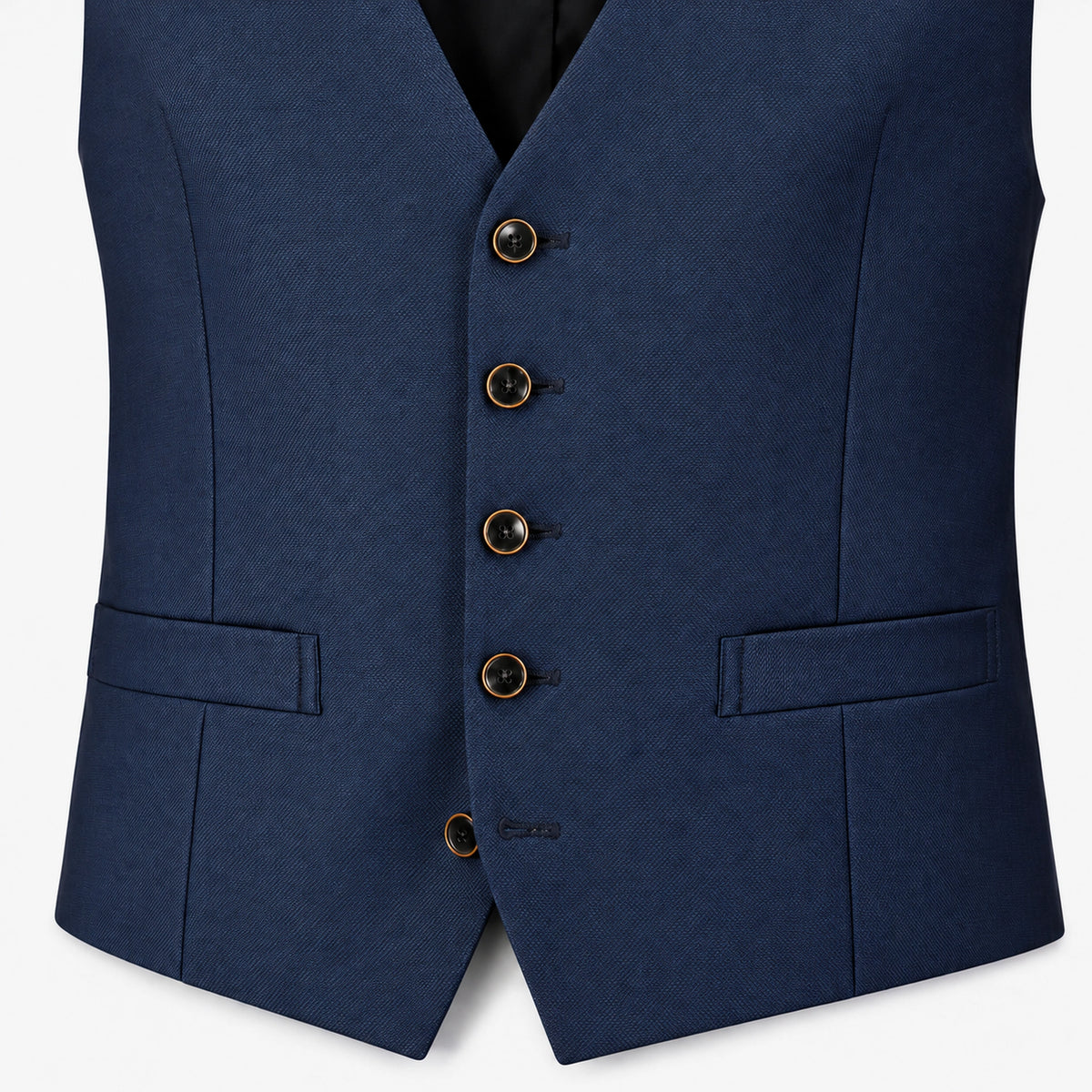 Roy Robson Italian Cloth Super 130’s Pure Virgin Wool Suit Waistcoat – Dark Blue 5008