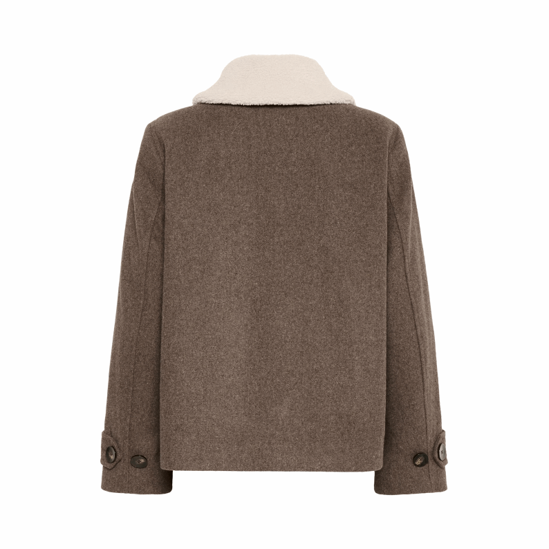 Part Two SylviaPW Casual Wool-Blend Jacket - Dark Walnut Melange