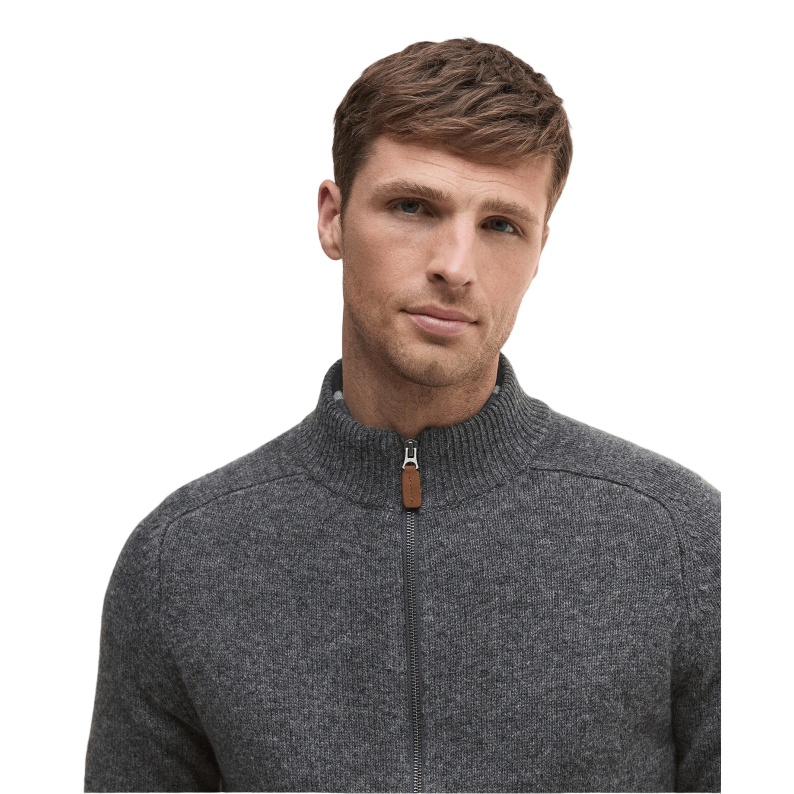 Barbour Talder Zip-Up Jumper - Charcoal
