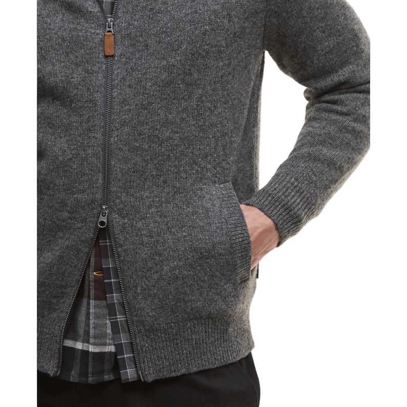 Barbour Talder Zip-Up Jumper - Charcoal