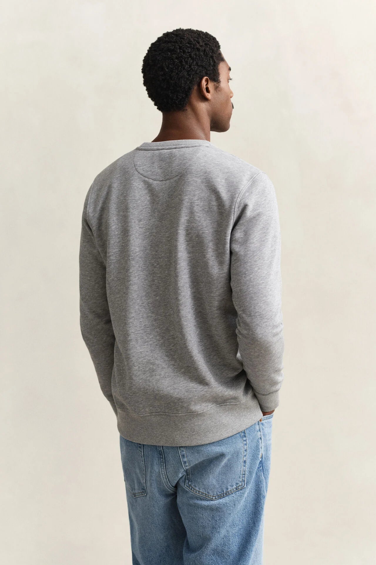 GANT Shield Crew Neck Sweatshirt in Grey Melange