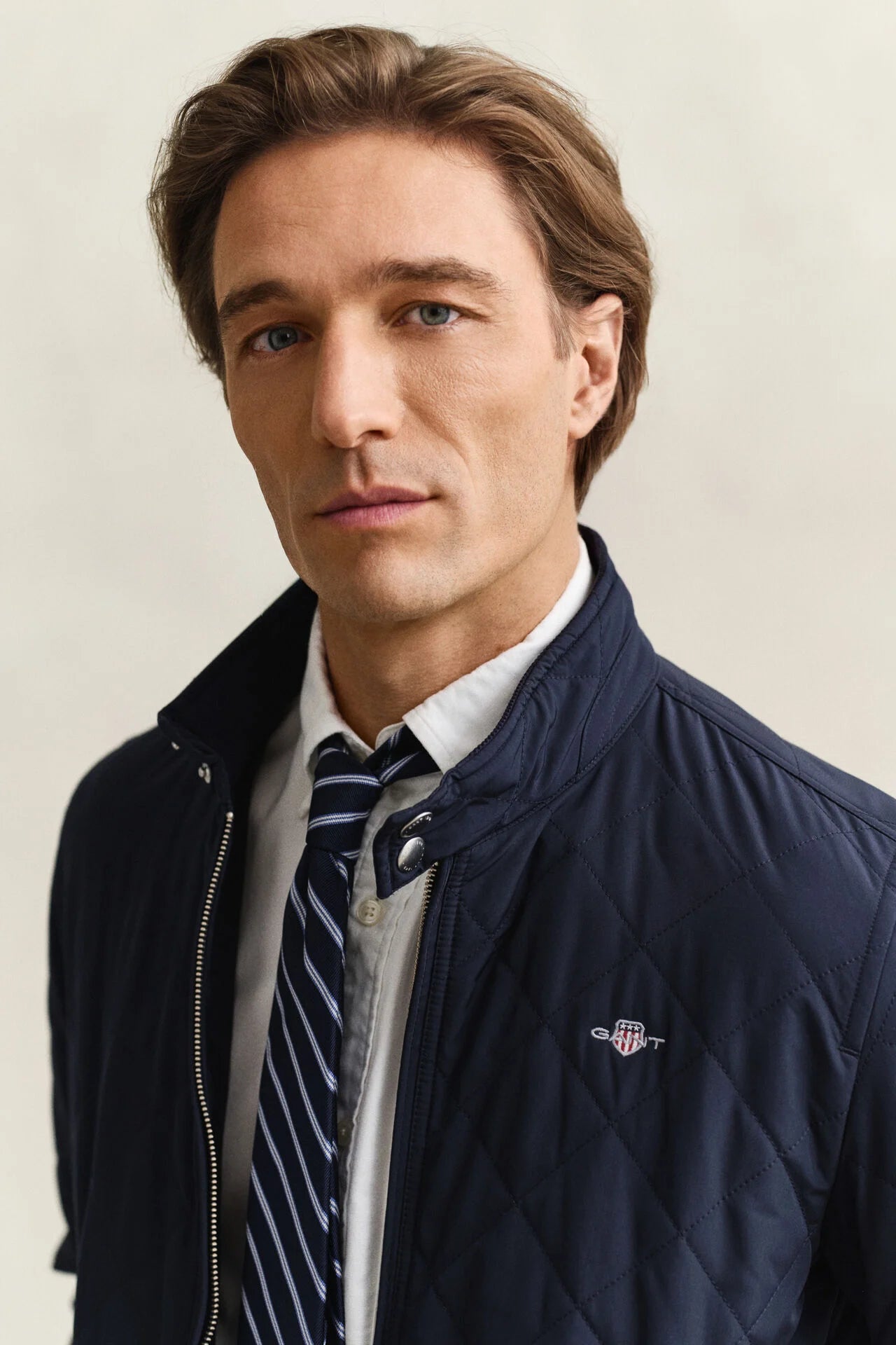 GANT Quilted Windcheater Jacket in Evening Blue