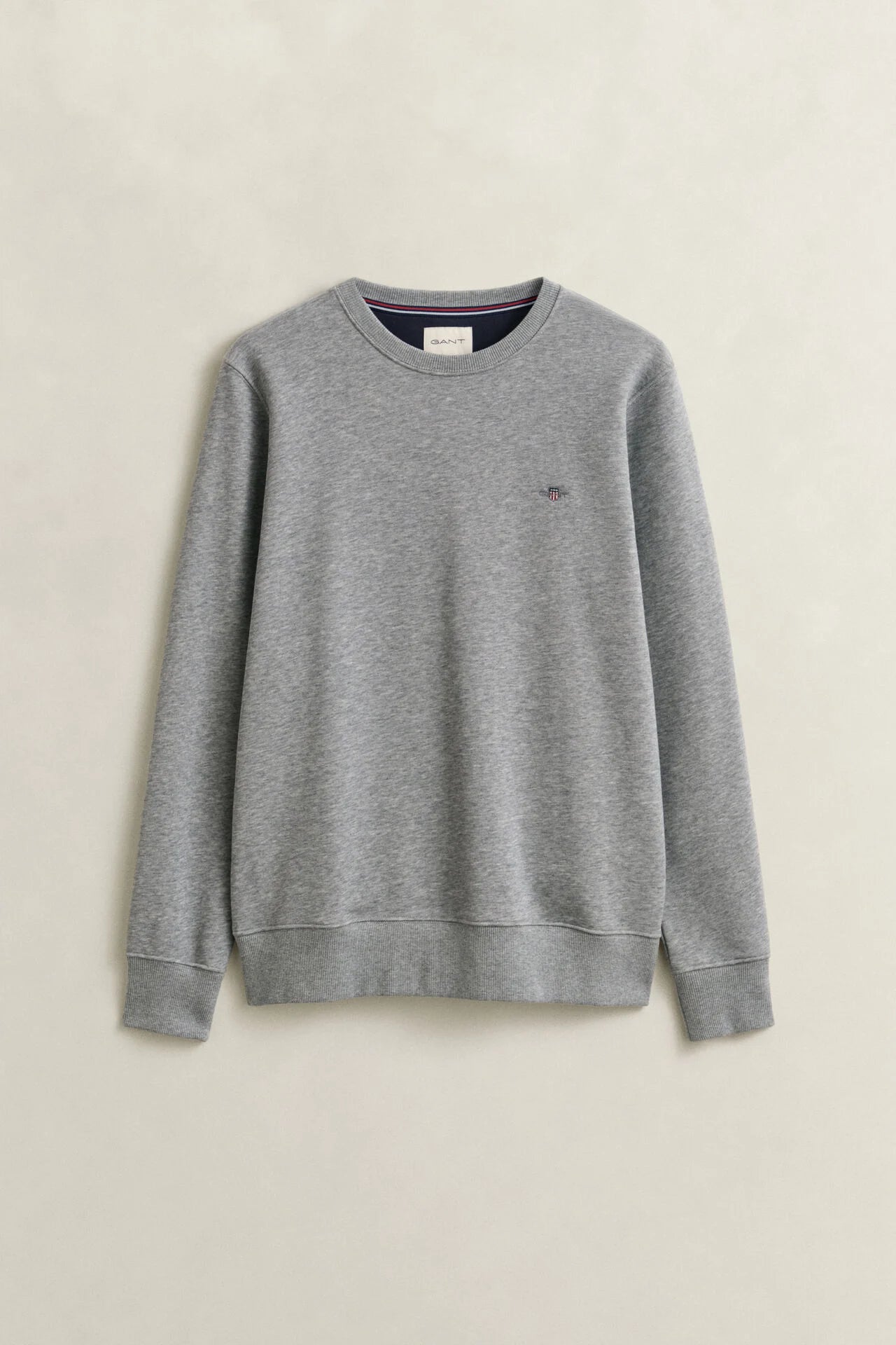 GANT Shield Crew Neck Sweatshirt in Grey Melange