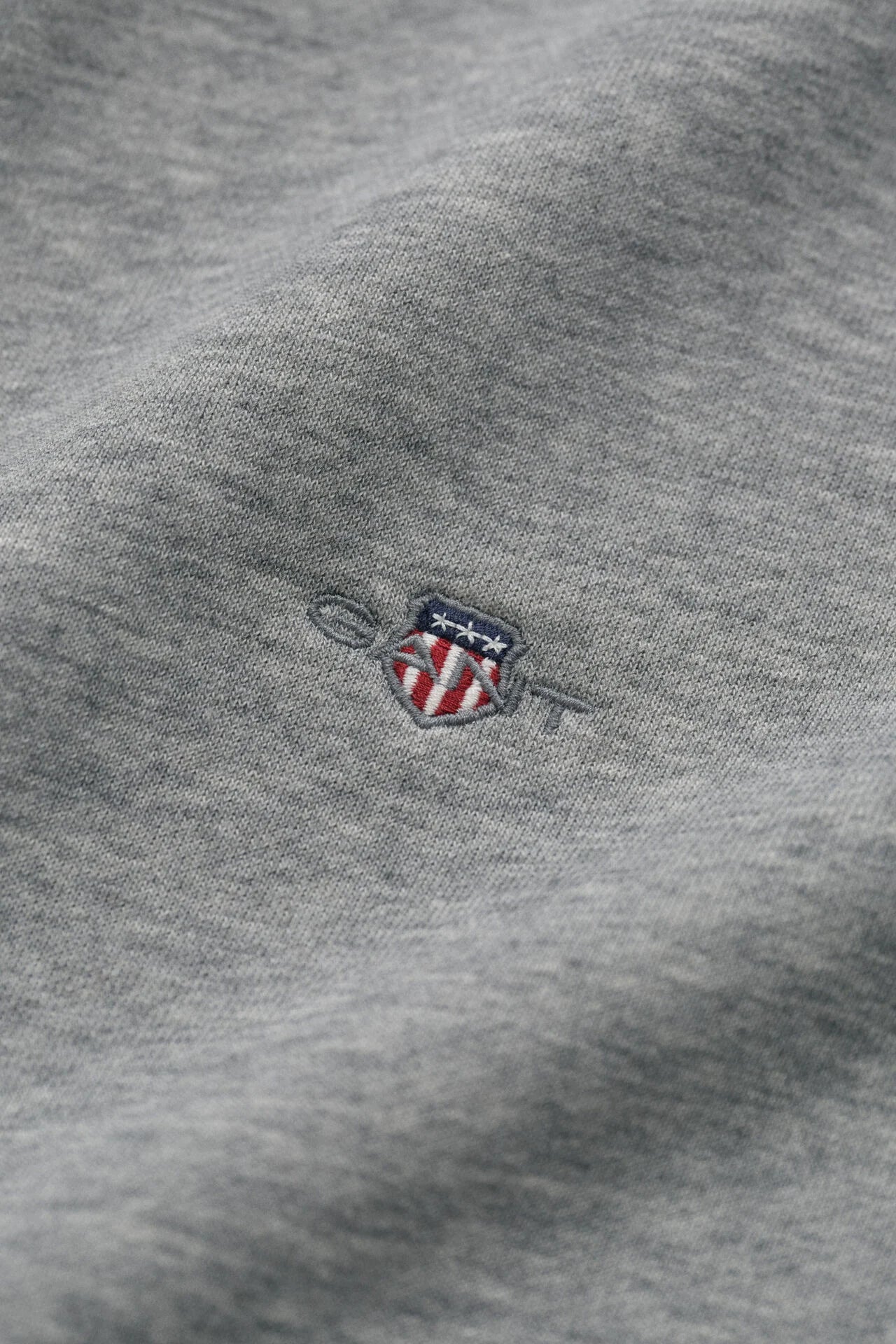 GANT Shield Crew Neck Sweatshirt in Grey Melange