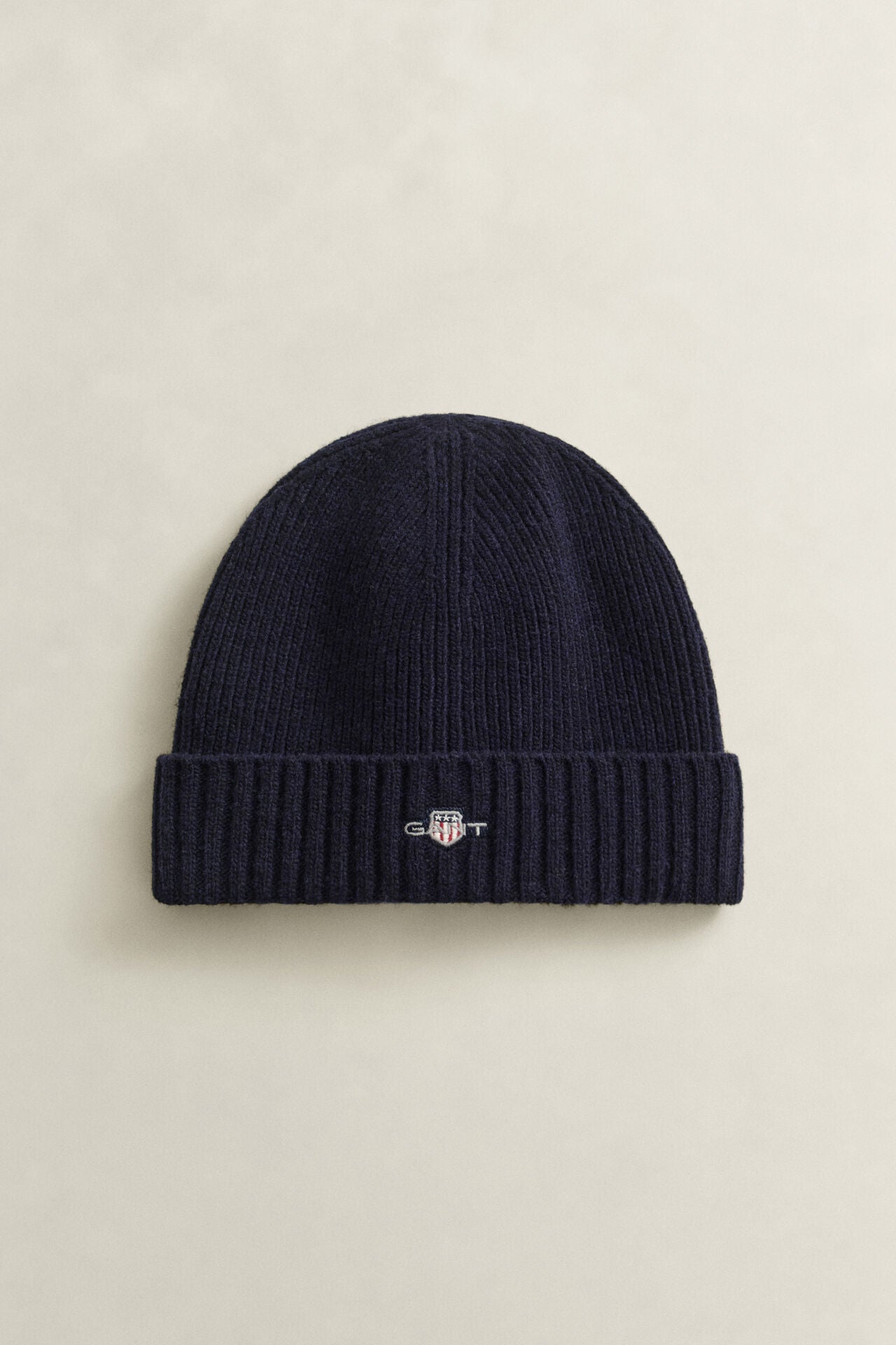 GANT Shield Wool Beanie in Marine