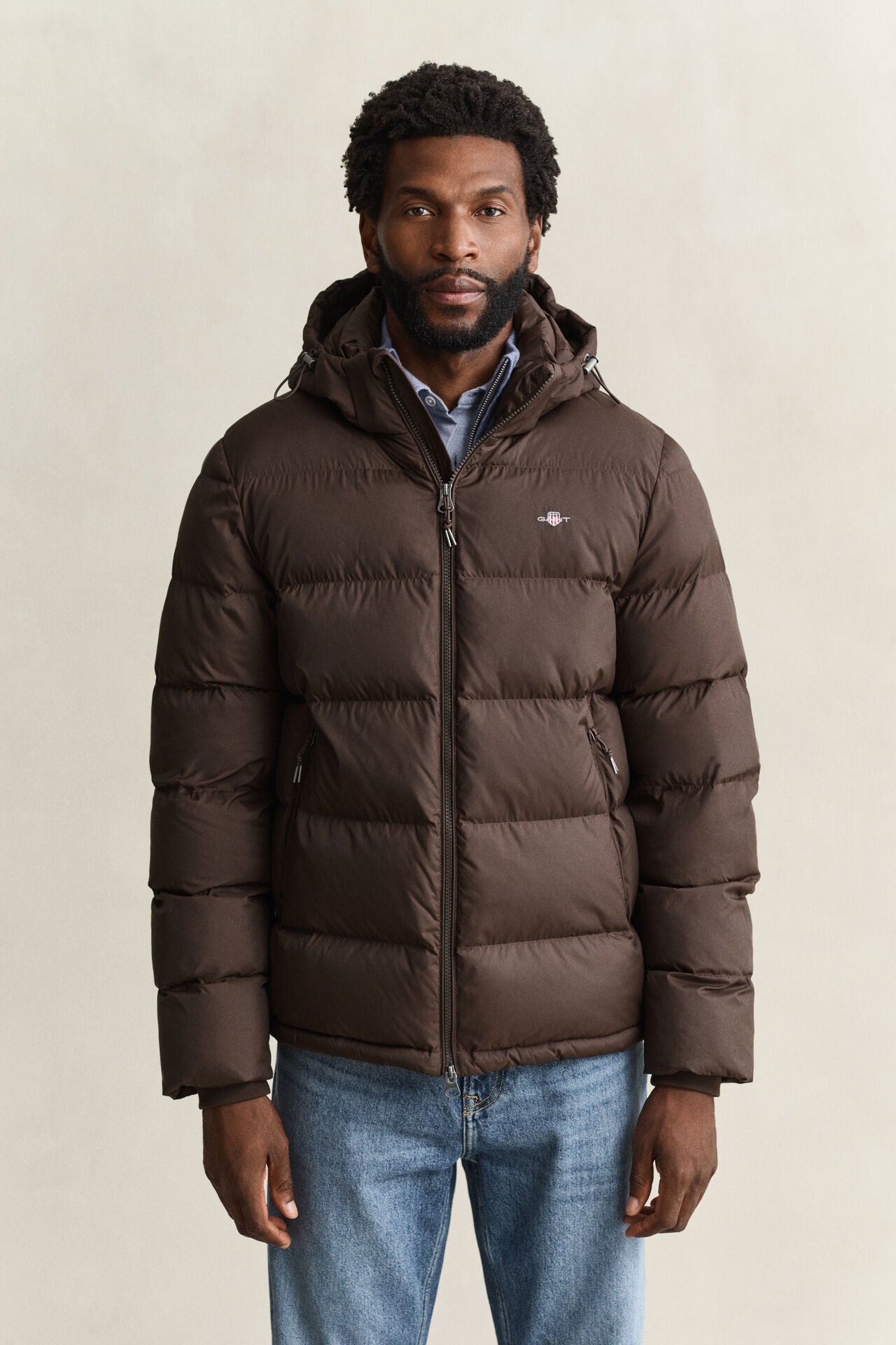 GANT Active Cloud Jacket in Black Brown