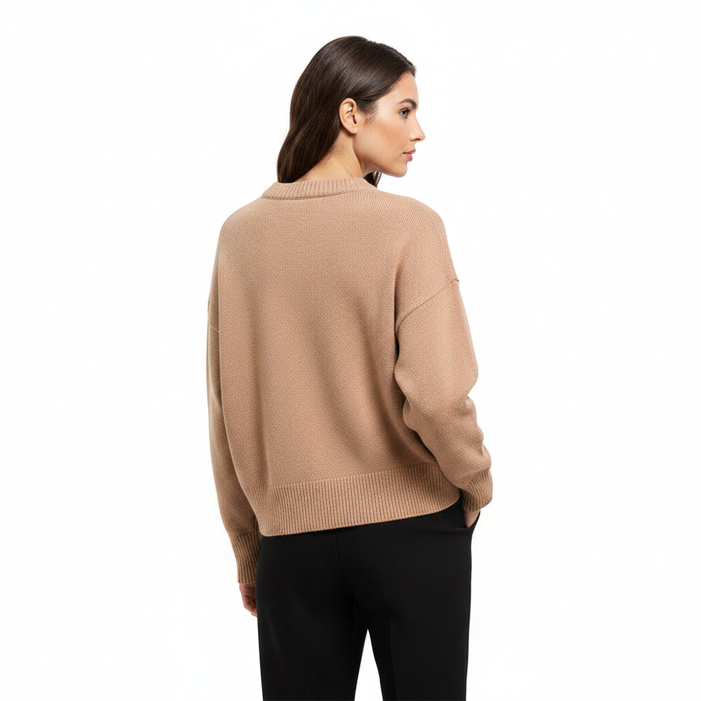 Barbour Ivybridge Knit Jumper in Warm Trench