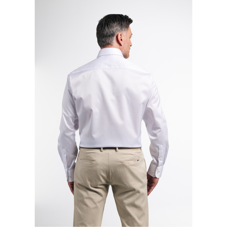 ETERNA 1863 Premium GENTLE TWILL COTTON SHIRT MODERN FIT NON IRON WHITE