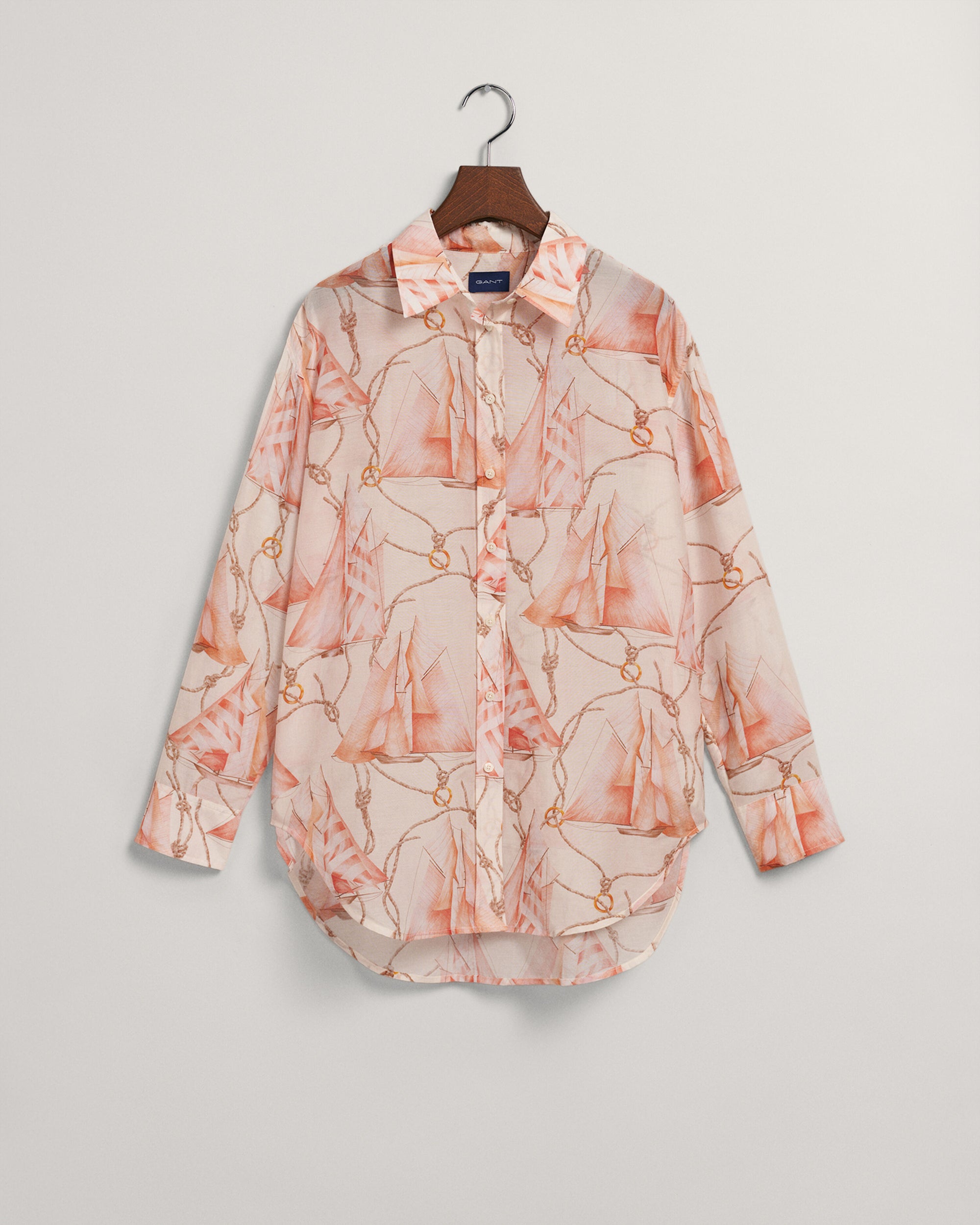 GANT Sailing Print Silk Oversized Shirt 0183