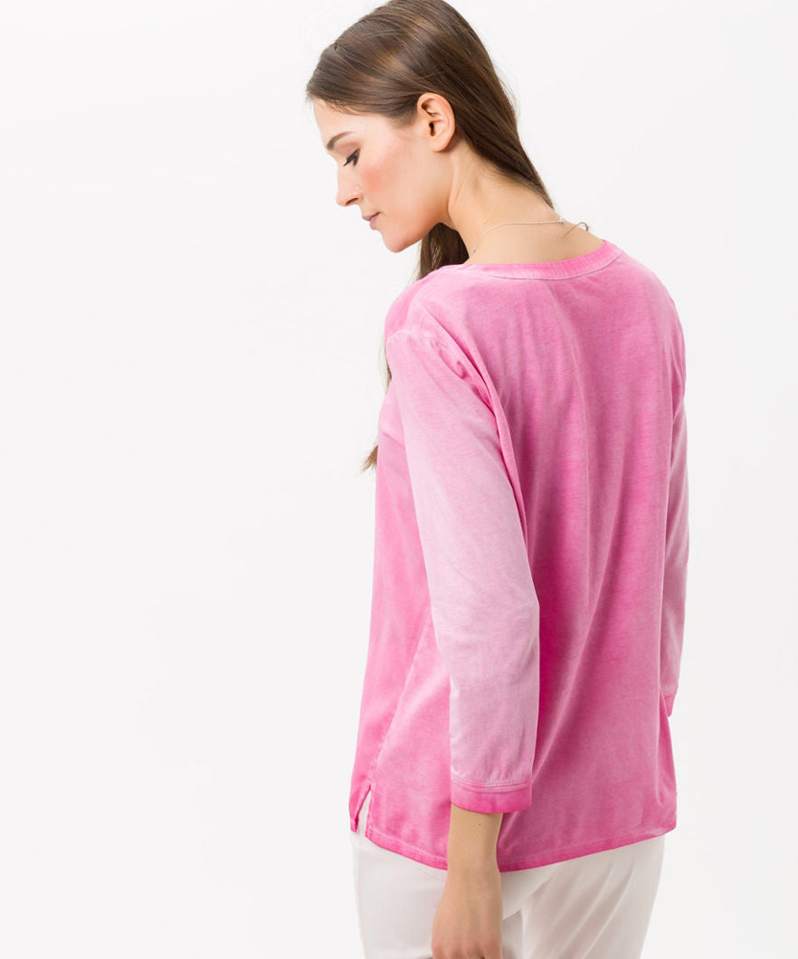 Brax Carla Garment Dyed Sequin Trim Top 32-4427