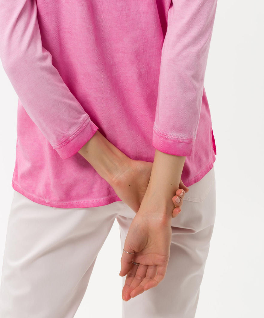 Brax Carla Garment Dyed Sequin Trim Top 32-4427