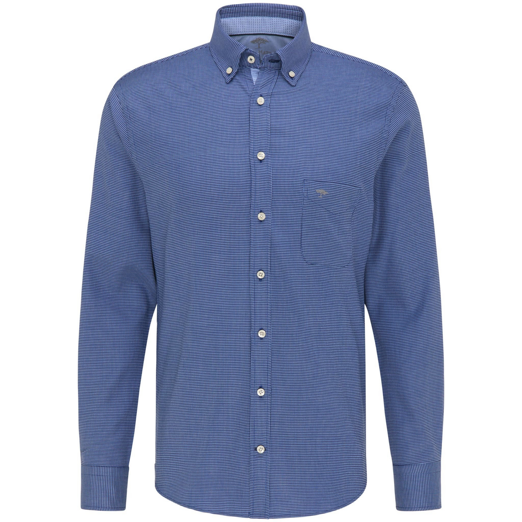 Fynch-Hatton Super Soft Cotton Shirt 11216110 - Navy Blue