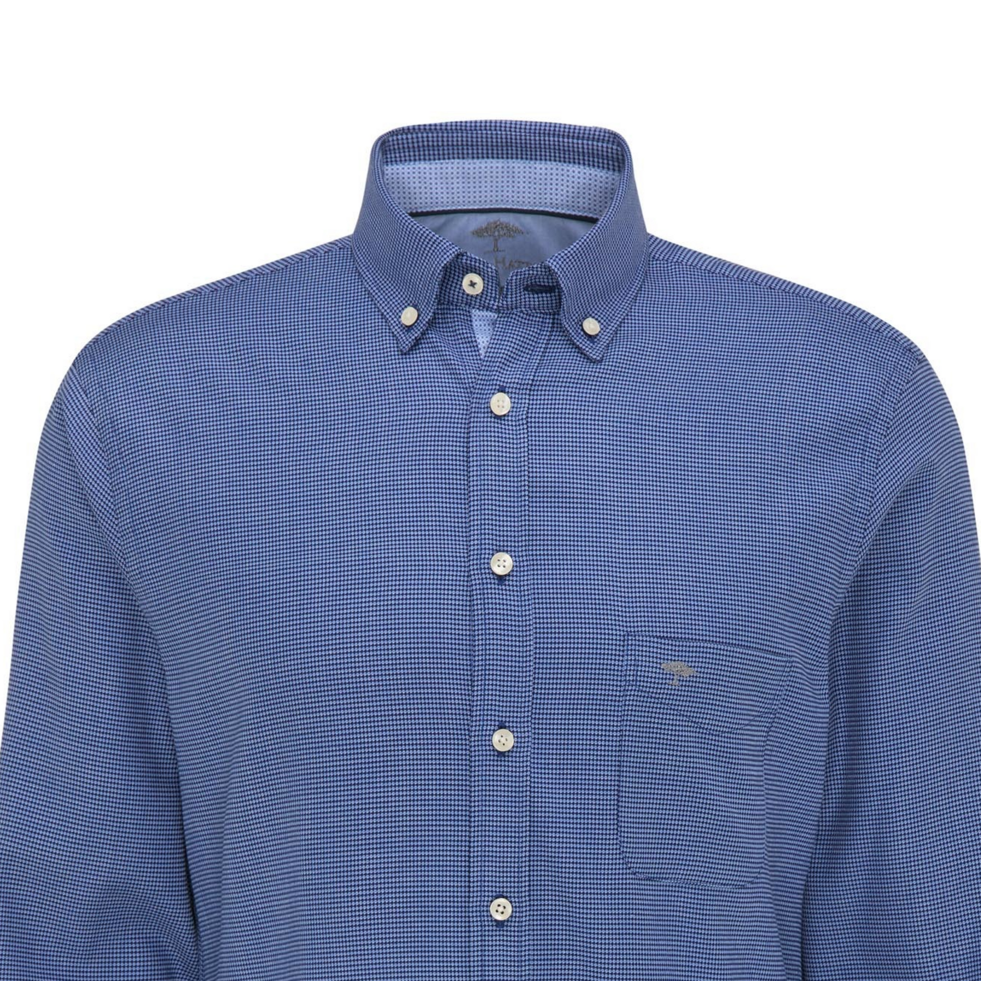 Fynch-Hatton Super Soft Cotton Shirt 11216110 - Navy Blue