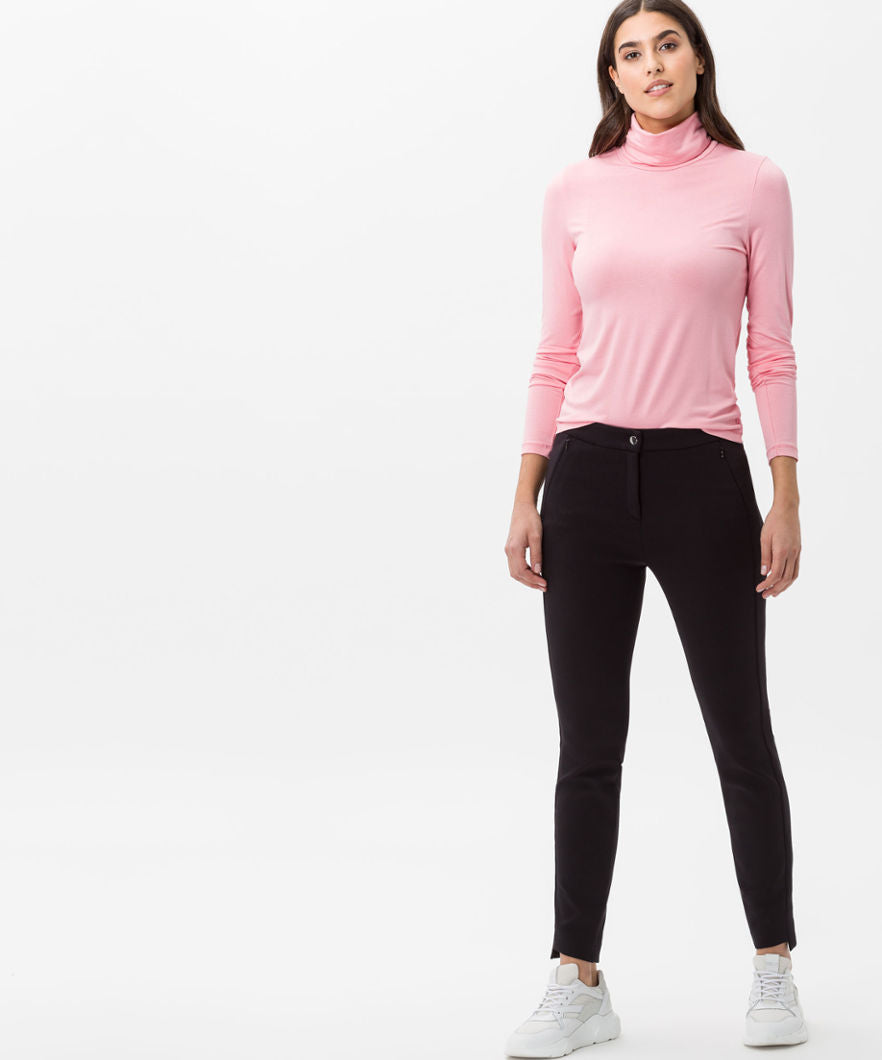 Brax Lab Lou Zip Skinny Fit Trouser 74-5307 Black