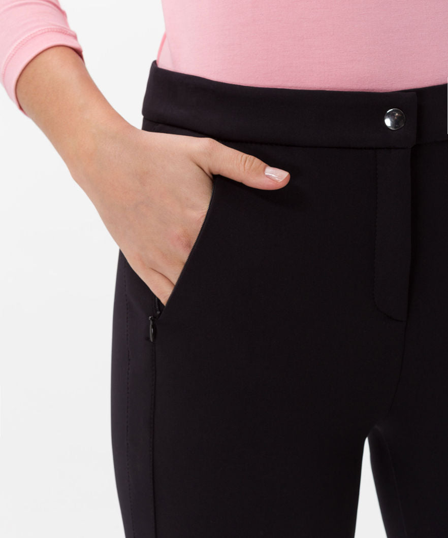 Brax Lab Lou Zip Skinny Fit Trouser 74-5307 Black