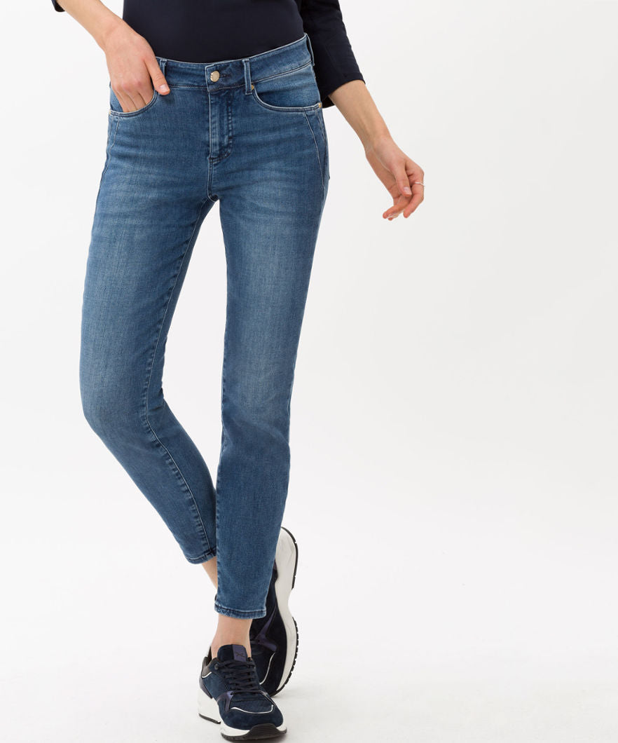 BRAX ANA S REGULAR BLUE BUM PUSH CROP JEAN74-6254